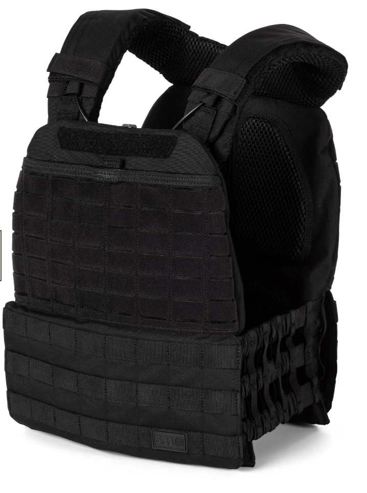 5.11 Tactical 56100 TacTec Plate Carrier Vest - Black- w/free mystery patch
