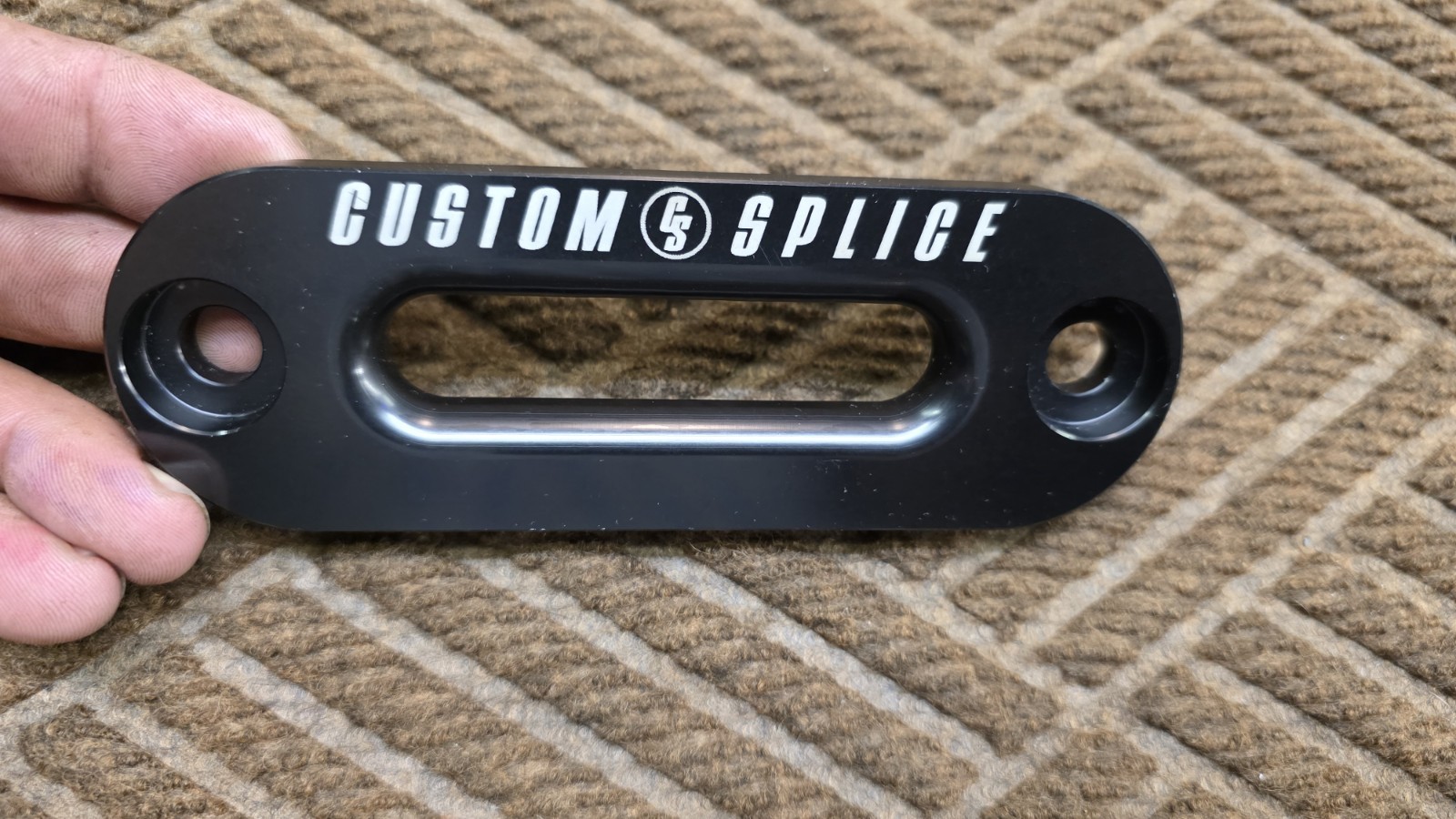 CS BLACK ALUMINUM  6"  FAIRLEAD HAWSE HOSS ATV UTV SXS WINCH LEAD CUSTOM SPLICE