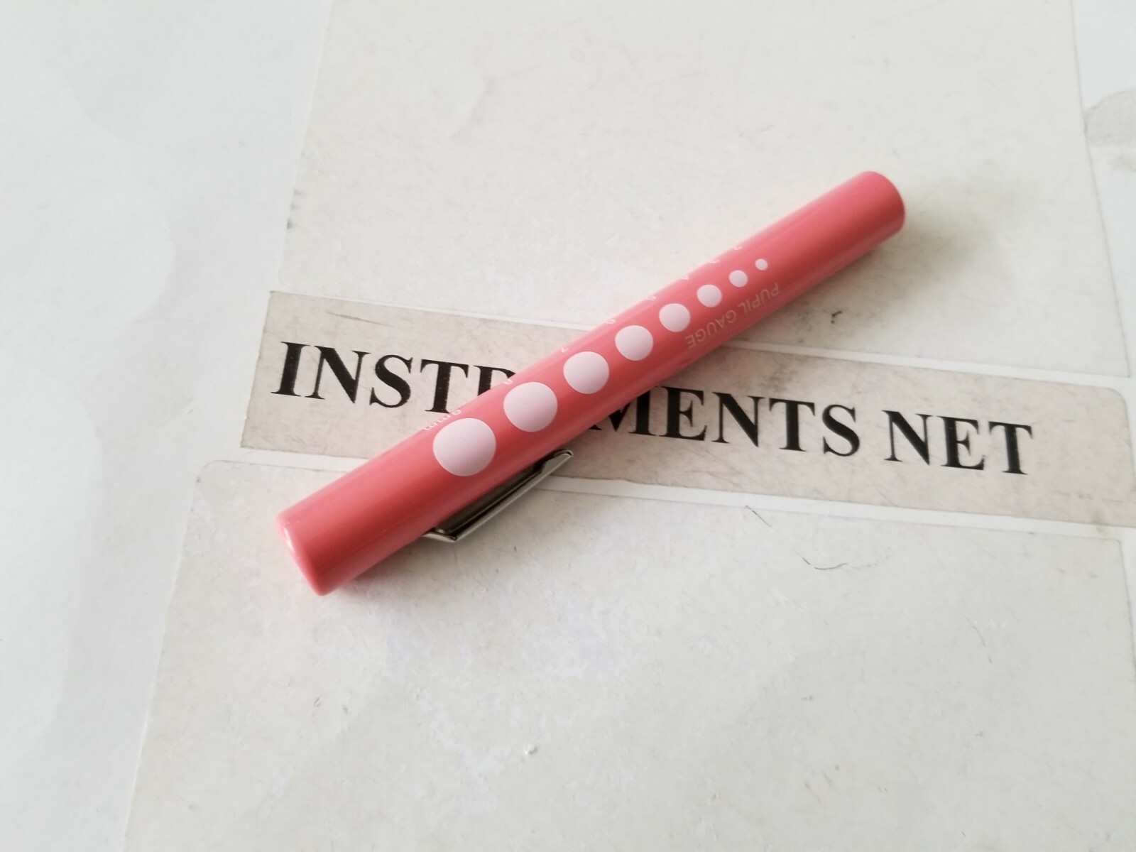 3 pcs  Medical Diagnosis Penlight With Pupil Gauge Pen Light US Seller Pink