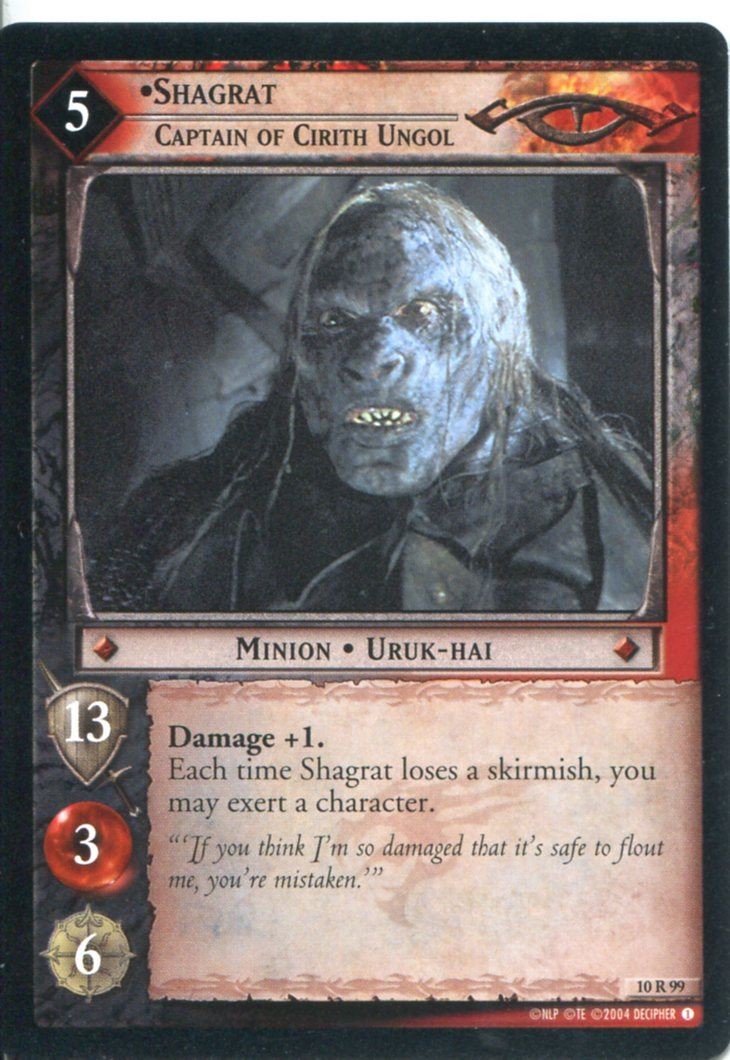 Lord Of The Rings CCG Card MD 10.R99 Shagrat, captain Of Cirith Ungol