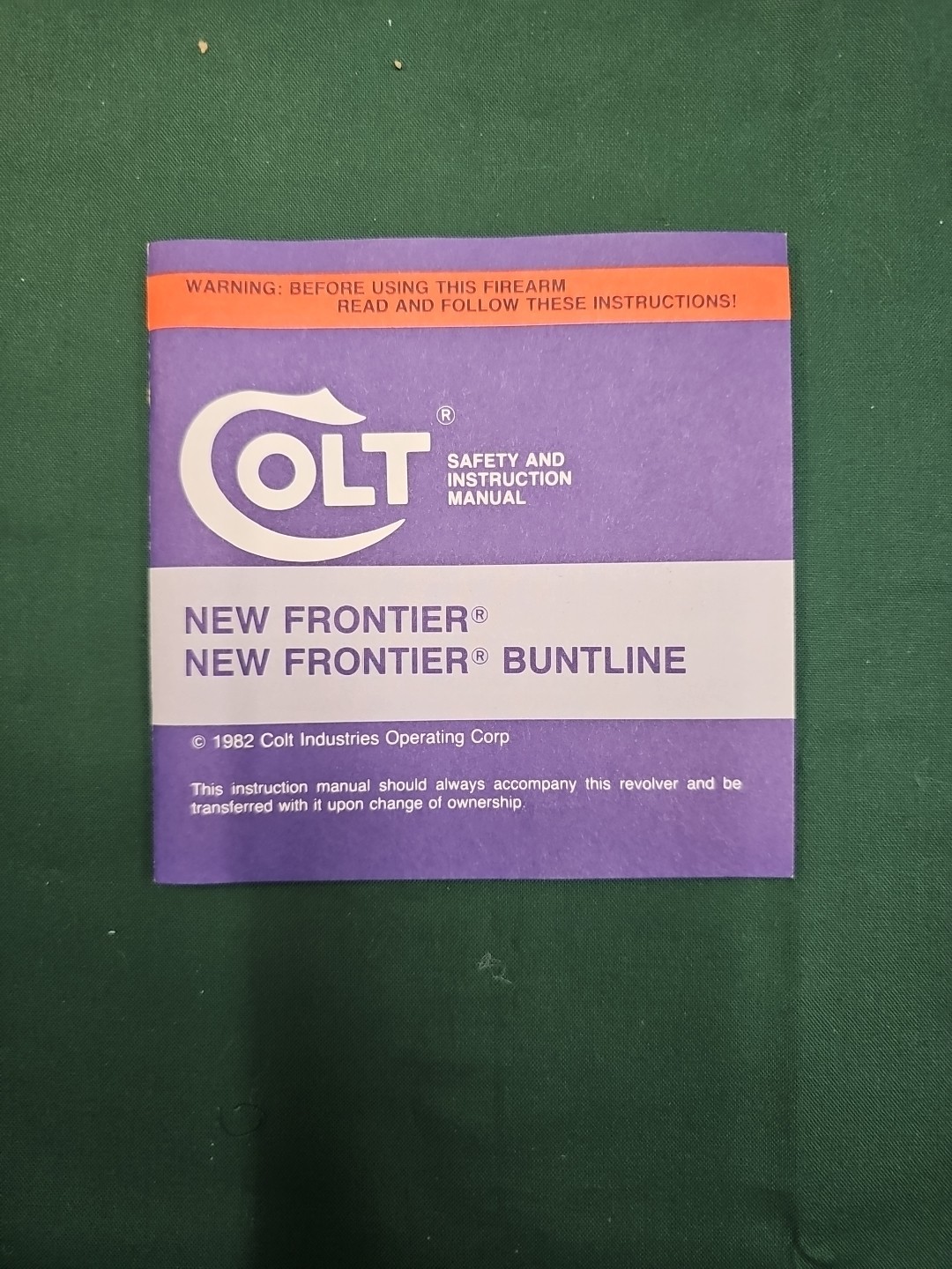Colt New Frontier & Buntline Box , Insert & Papers 🇺🇸 🐎 1982 Vintage Original