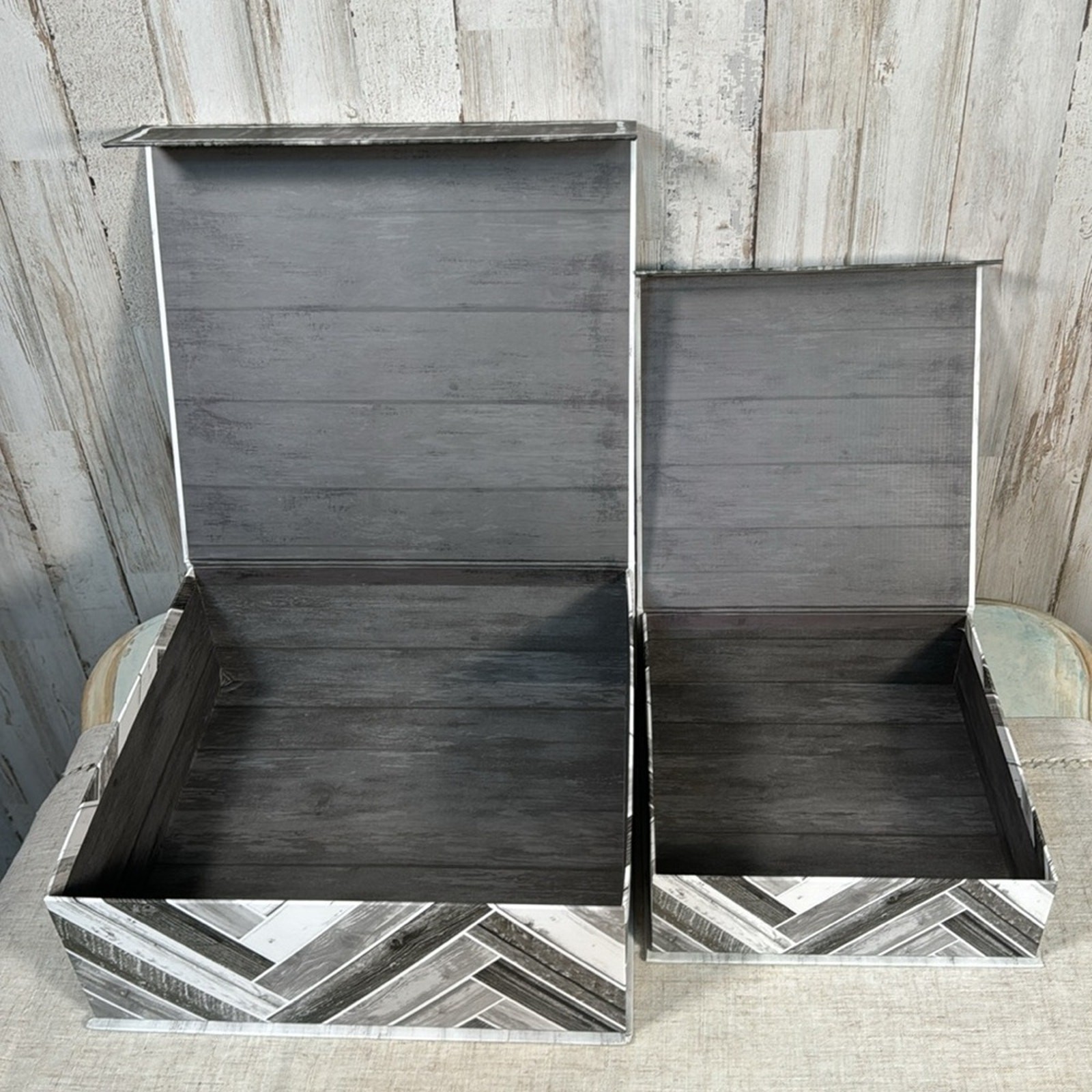 Set of 2 “Eat More Kale” Decor Kitchen Nesting Boxes with Flaws