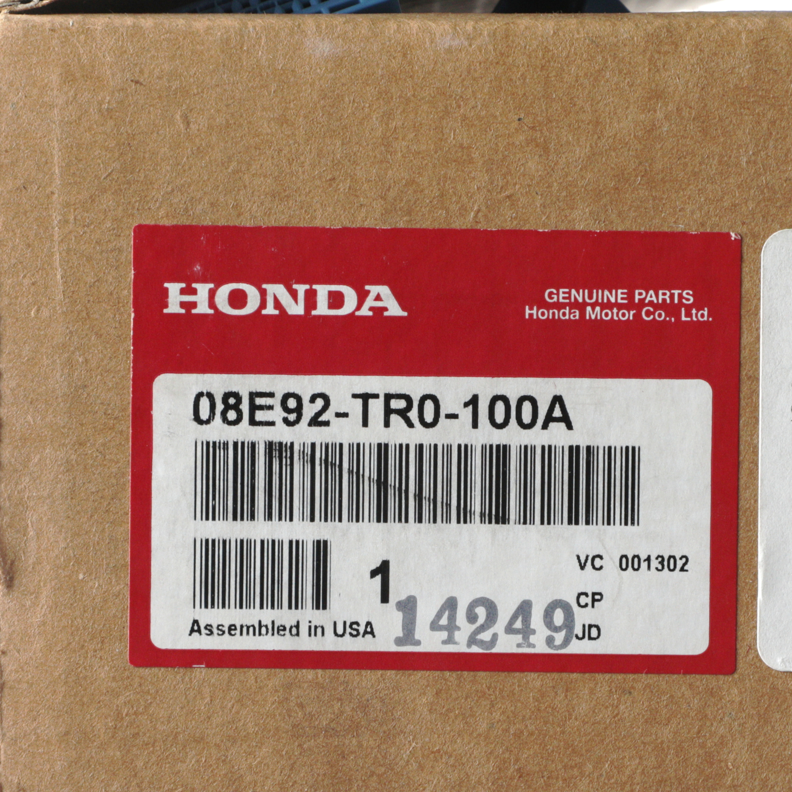 Genuine Honda Remote Start Attachment 08E92-TR0-100A