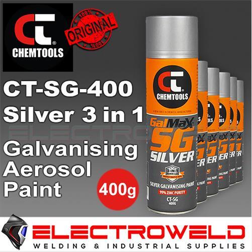 CHEMTOOLS GALMAX Sg Silver Galvanising Zinc Rust Spray Paint Can Gal, CT-SG-400