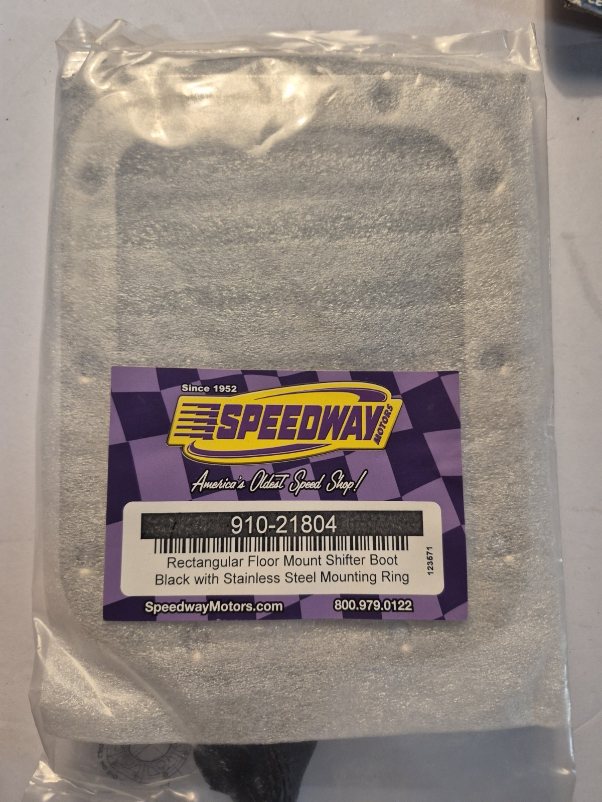 Speedway Motors Vinyl Shifter Boot (910-21804) - Stainless Steel- 6.75 x 5.25