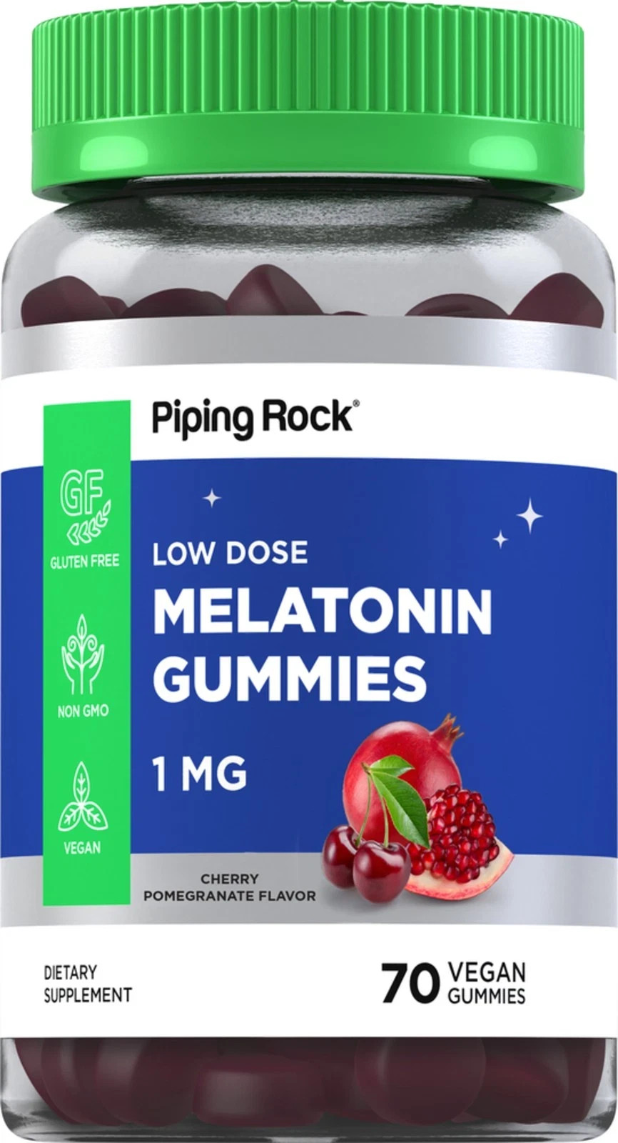 Melatonin Gummies 1 mg | 60 Count | Cherry Pomegranate Flavor (free shipping)