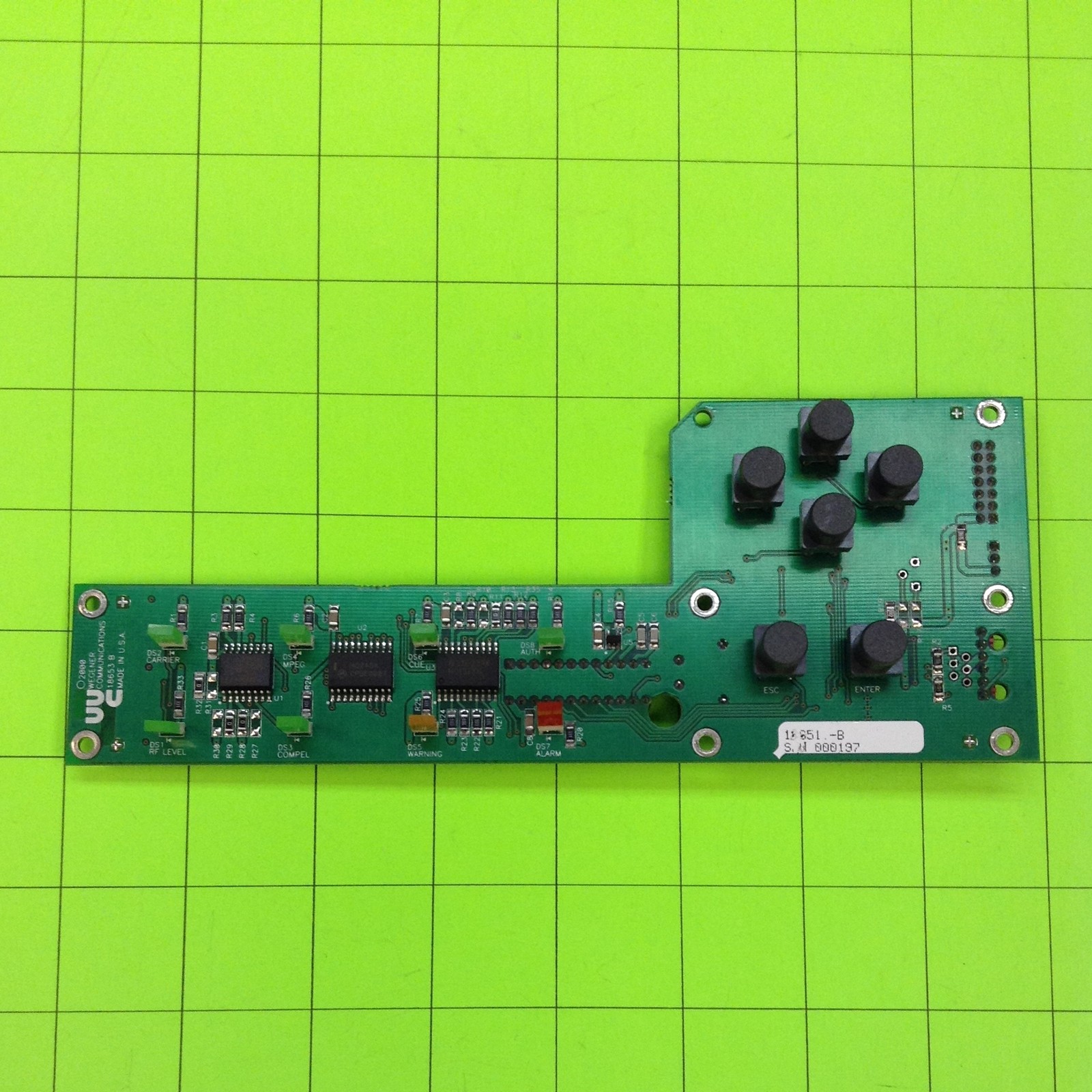 Wegener Unity 5000 Cable Board 000137 000197 18653B Wegener Communications