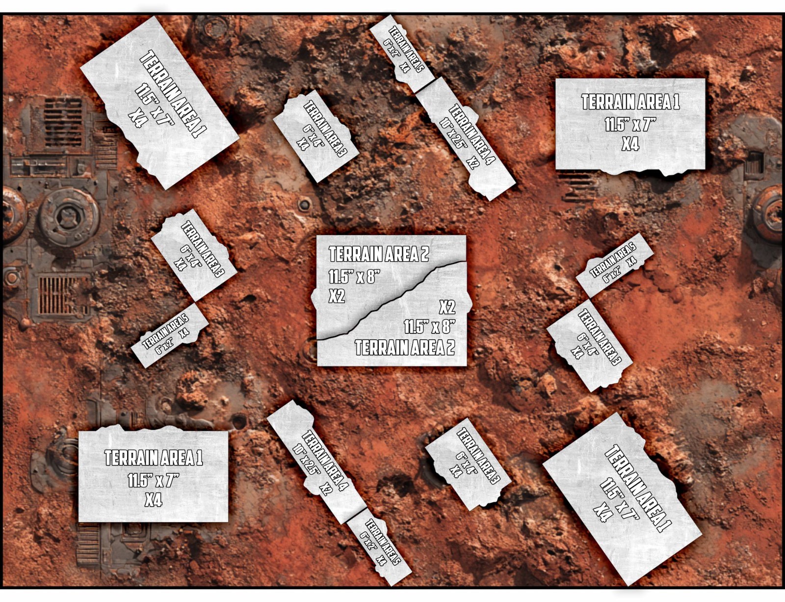 Terrain Area Footprints - Oxide - Compatible w/ Warhammer 40K 11th Ed
