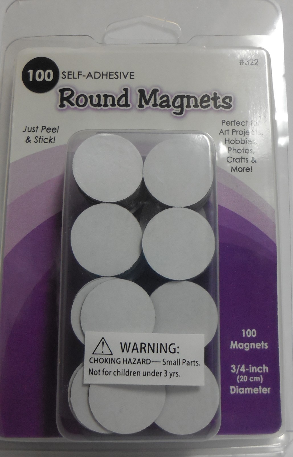Round Thin Magnets 100 ct. Self-Adhesive Peel & Stick Quilling-General Crafts