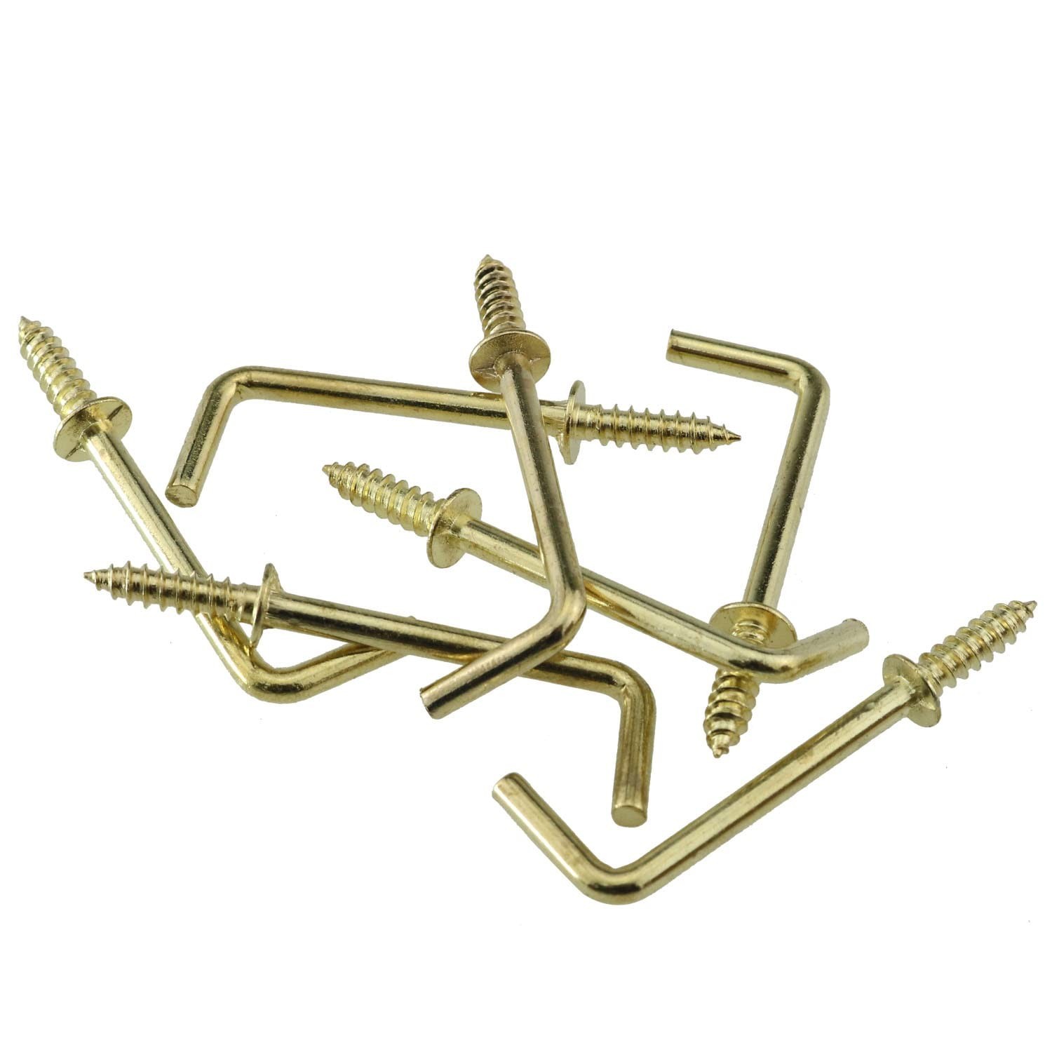 50PCS 1-1/4 Inch L Shape Hooks Self-Tapping Screws L Shape Hooks Right Angle ...