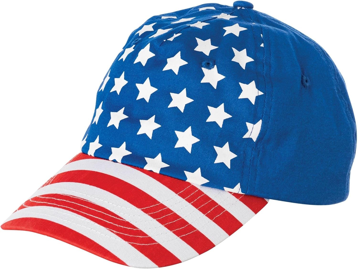 USA Flag Baseball Cap Patriotic Fancy Dress Up Halloween Adult Costume Accessory