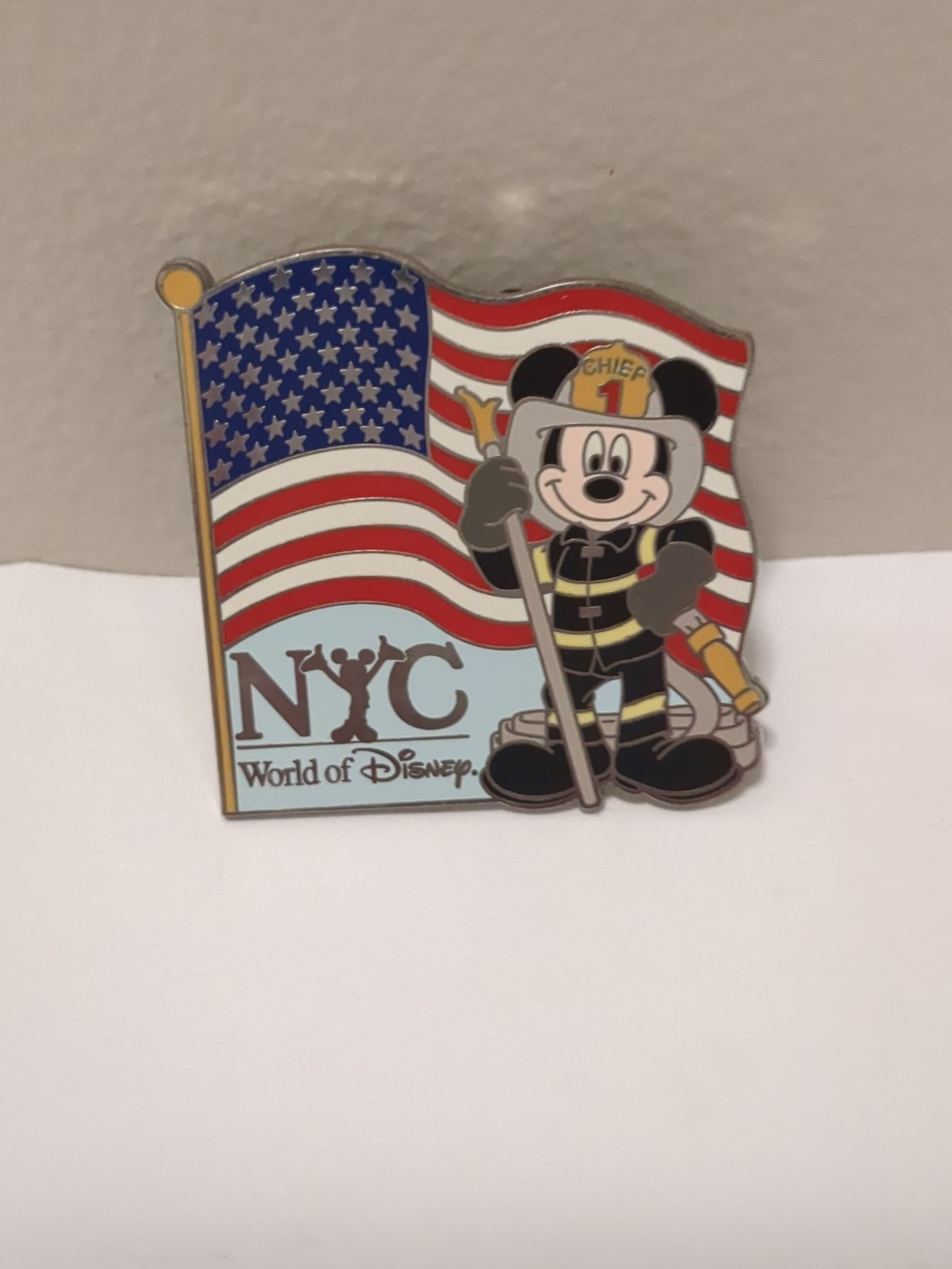 Disney Pin NYC Fire Department FD Mickey Mouse