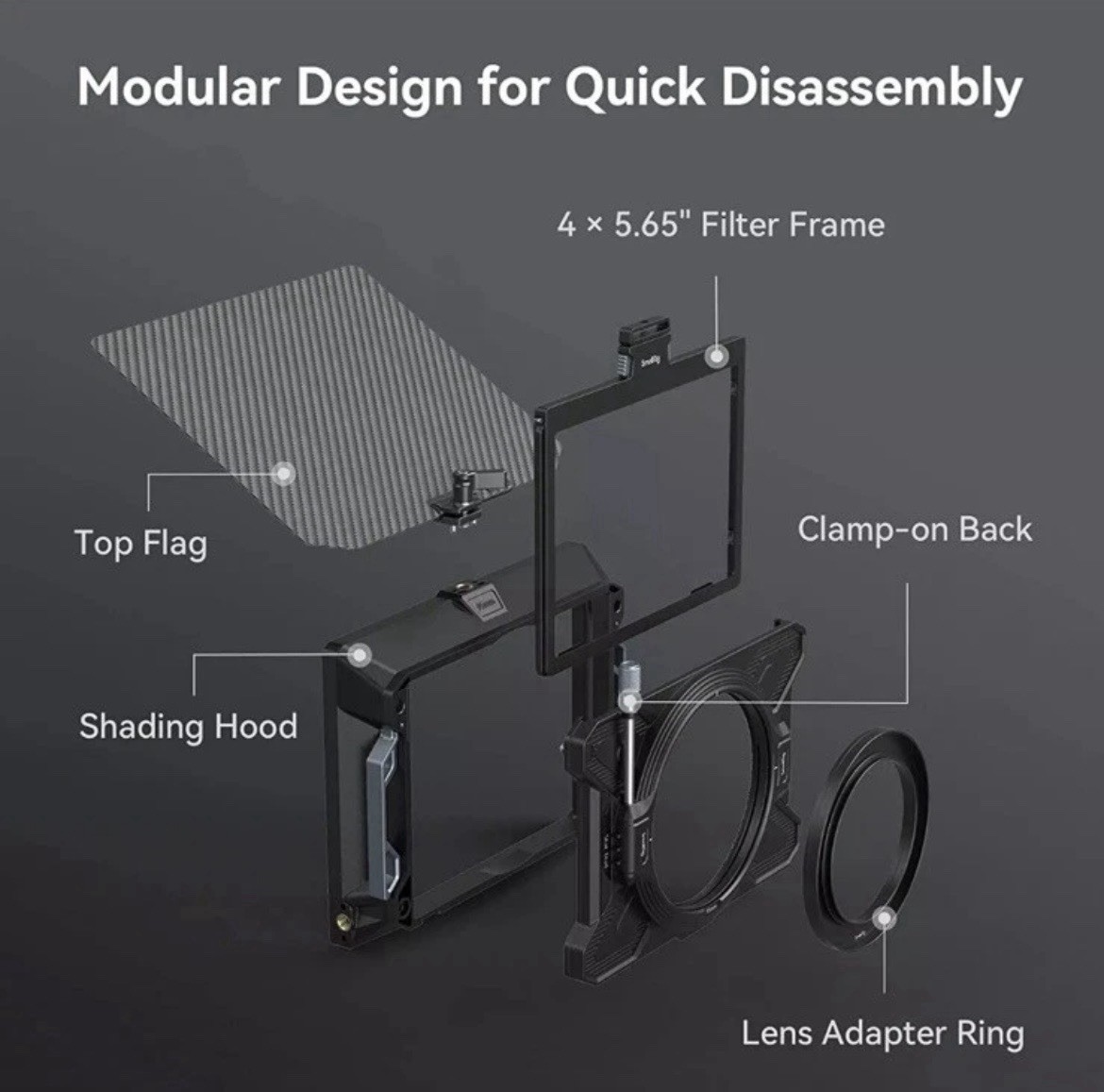 SmallRig Star-Trail Matte Box Basic Bundle (95mm BacK) for Wide Angle Lens-3556