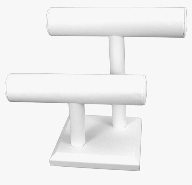 2 Tier Double T Bar Jewelry Display 10 1/2" x 8 1/4"