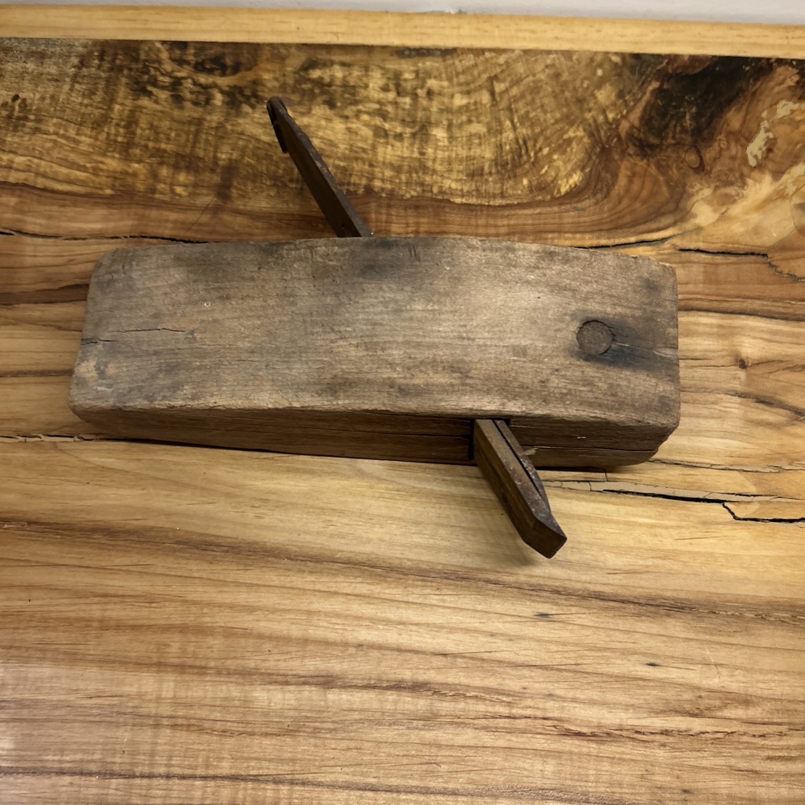 Antique Coffin Smoothing Plane Primitive Woodworking