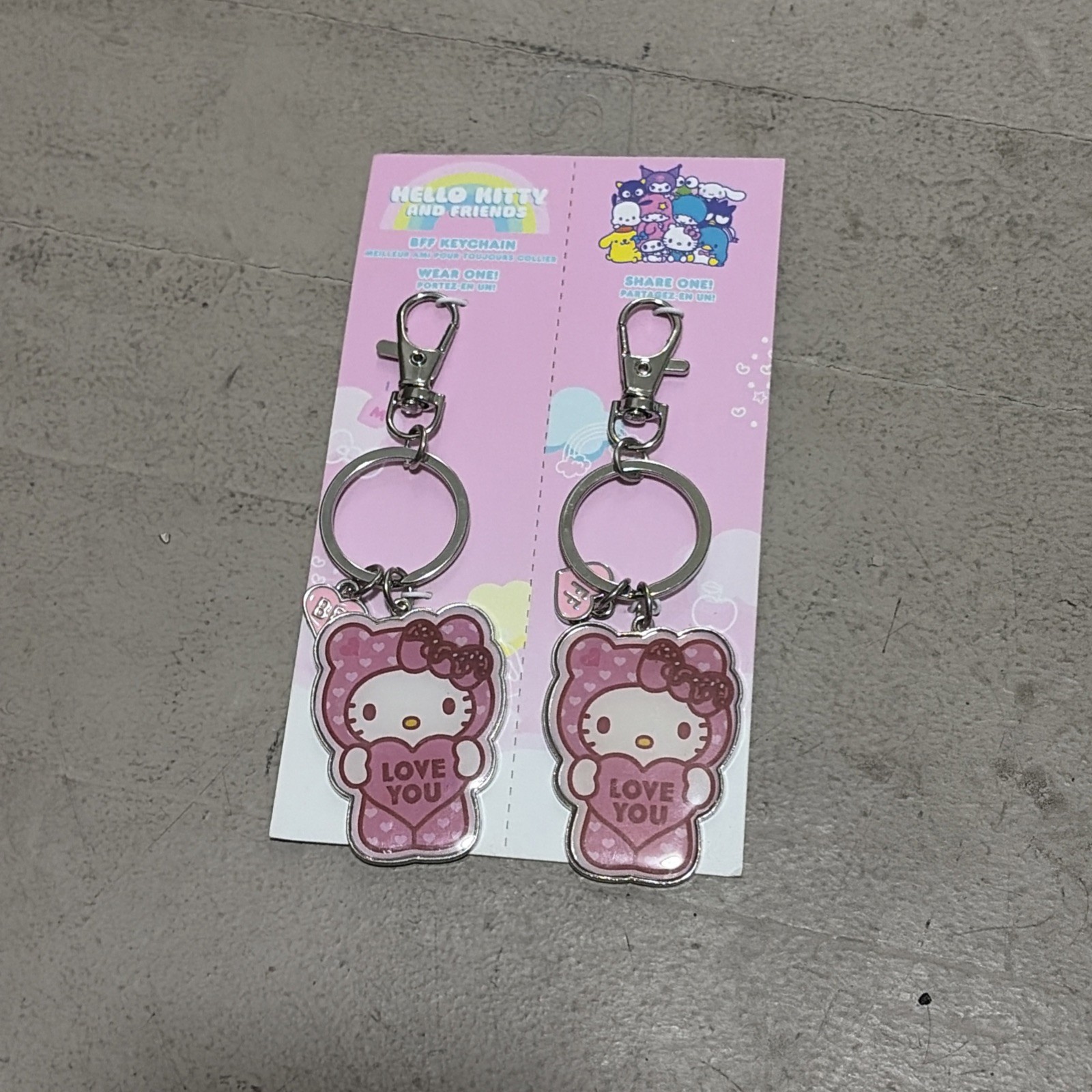 Hello kitty and friends BFF keychain set