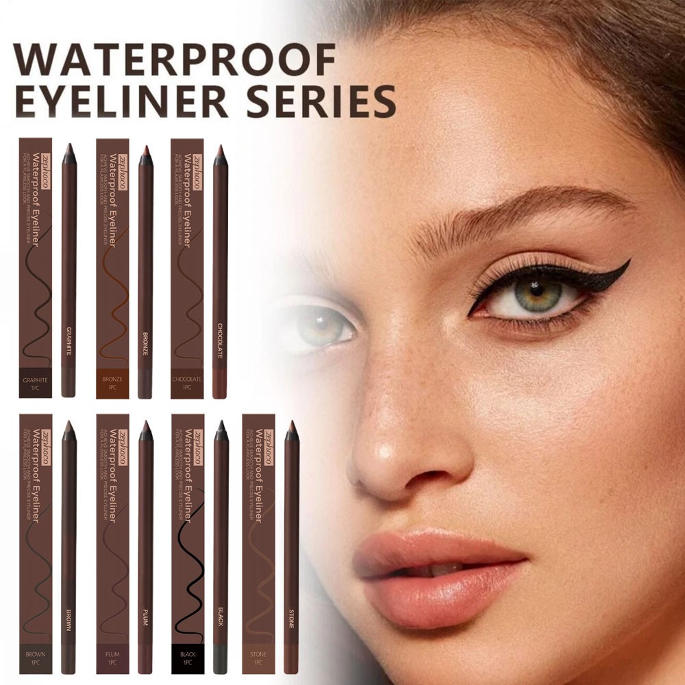 7Color Eyeliner Pencil Waterproof, 24 Hr Waterproof Duo Sharpenable Eye Pencil ~