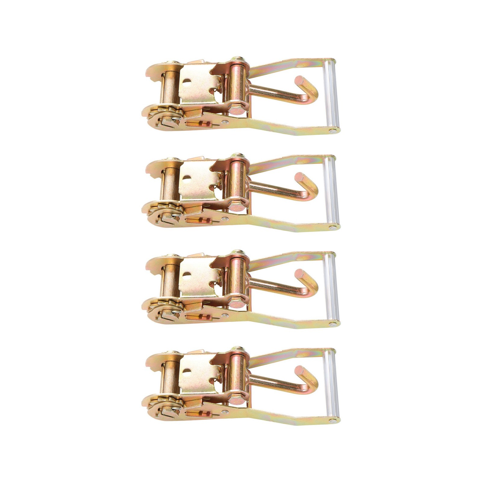4 Pcs 2 Inch Ratchet Tie Down with J-Hook 1000lbs Working Load for Trailer Truck