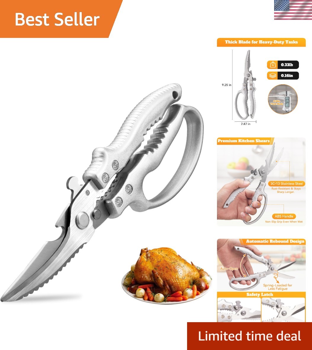 Heavy Duty Kitchen Scissors, Poultry Shears for Meat, Chicken, Bone, Turkey, ...