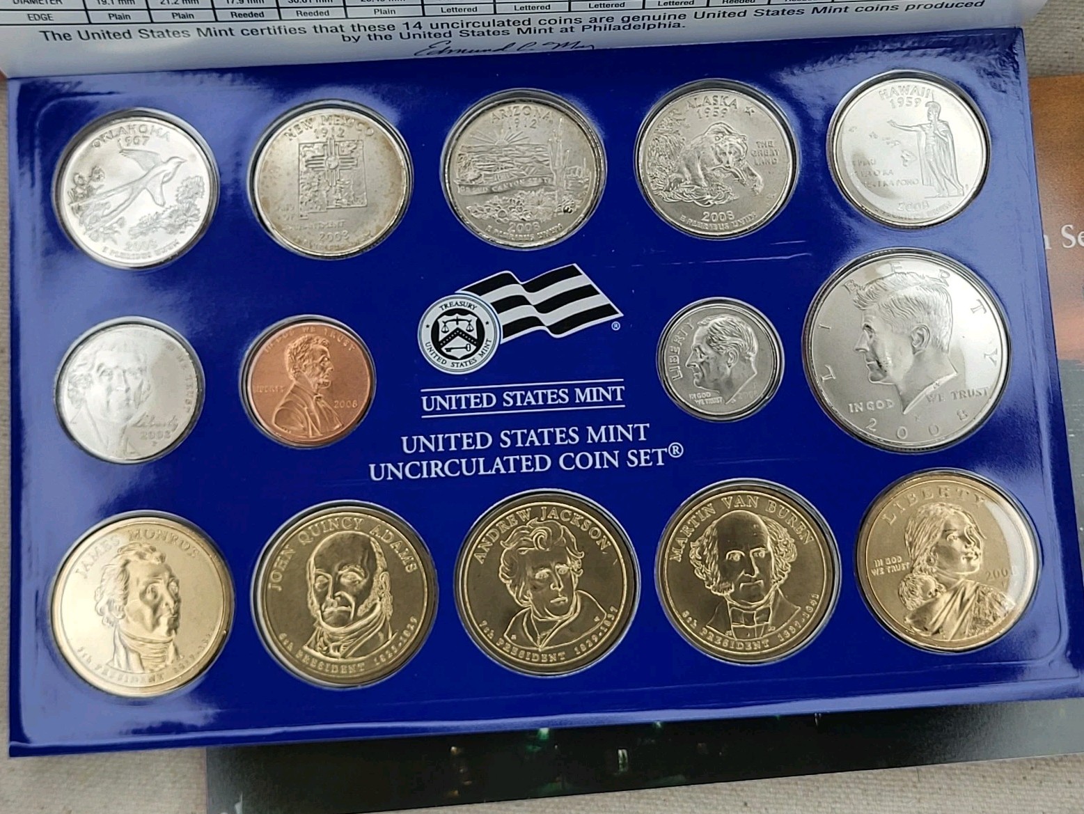 2008 P & D US Mint Set Uncirculated 28 Coins OGP