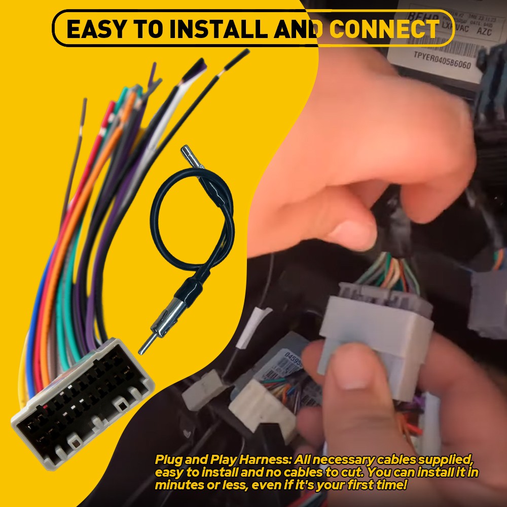 Aftermarket Car Radio Wiring Harness & Antenna Adapter Cable Fit Chrysler Dodge