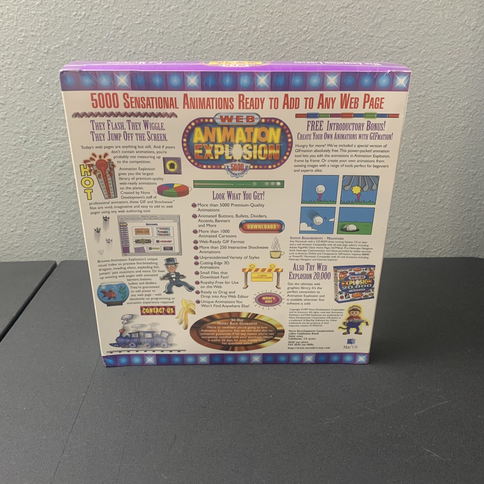 Nova Development - NOS 1997 Macintosh Web Animation Explosion 5000 Animations