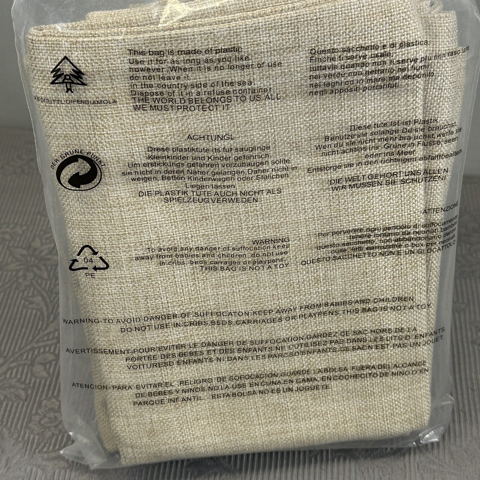 Home Brilliant Four Linen Burlap Square Cushion Cover 45cm 17.5x17.5”