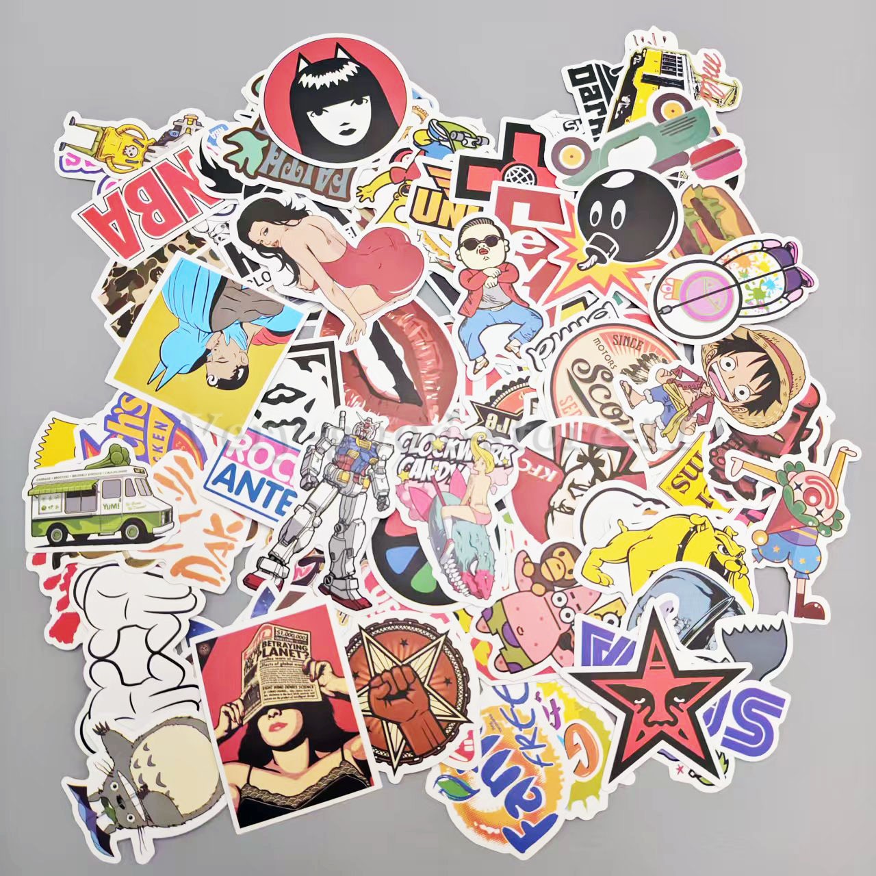 100PCS Skateboard Stickers Vinyl Laptop Luggage Decals Dope Sticker Lot Bomb US