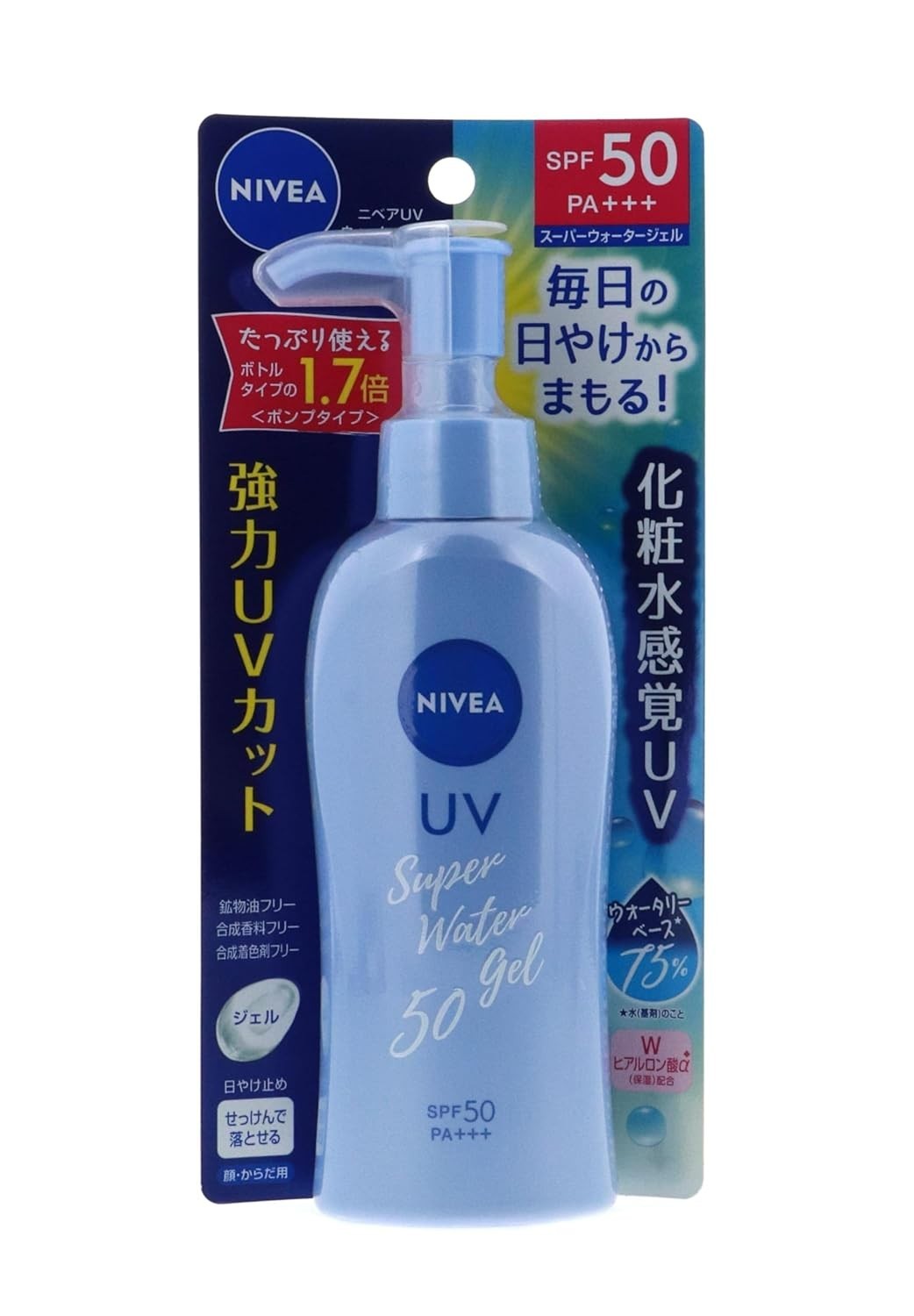 NIVEA UV Super Water Gel Sunscreen SPF50 PA+++ Made in Japan 140g (US SELLER)
