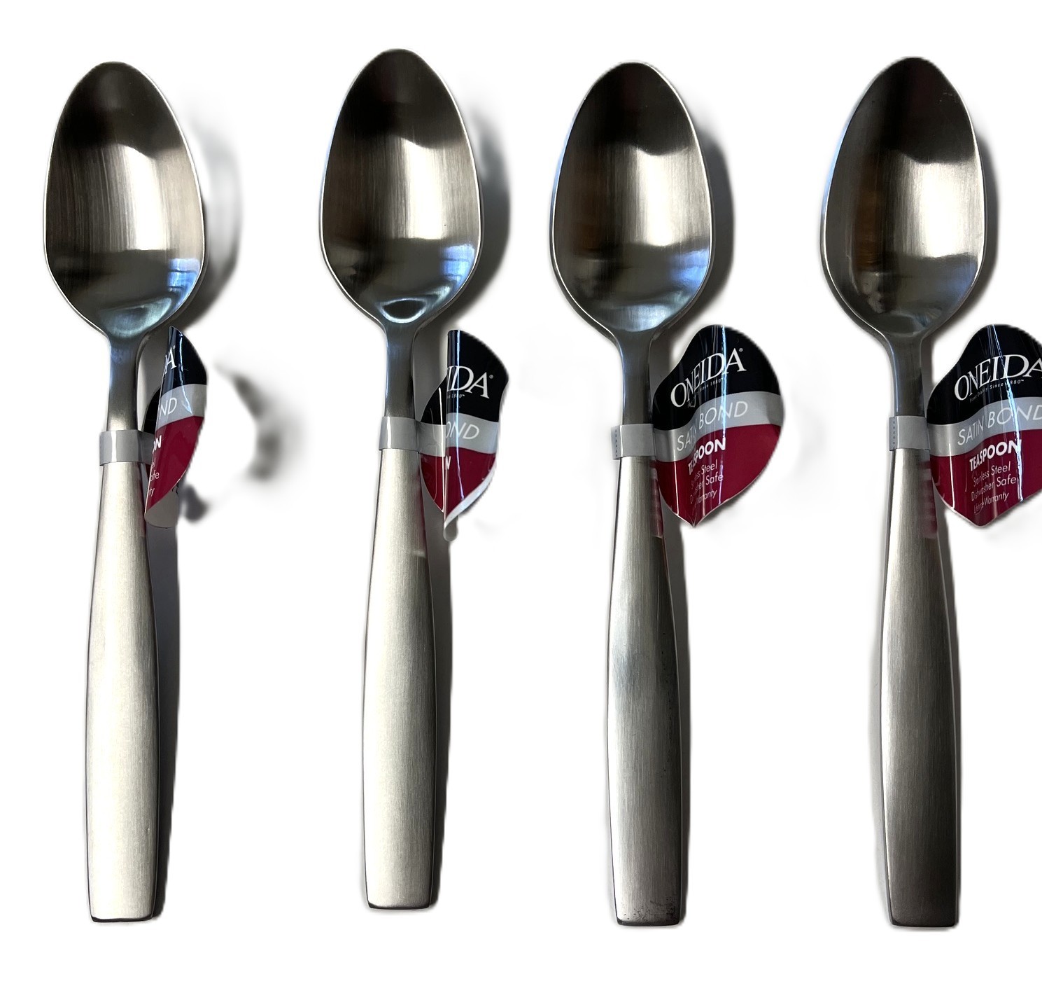 Set/4 Oneida Satin Bond Teaspoons NEW