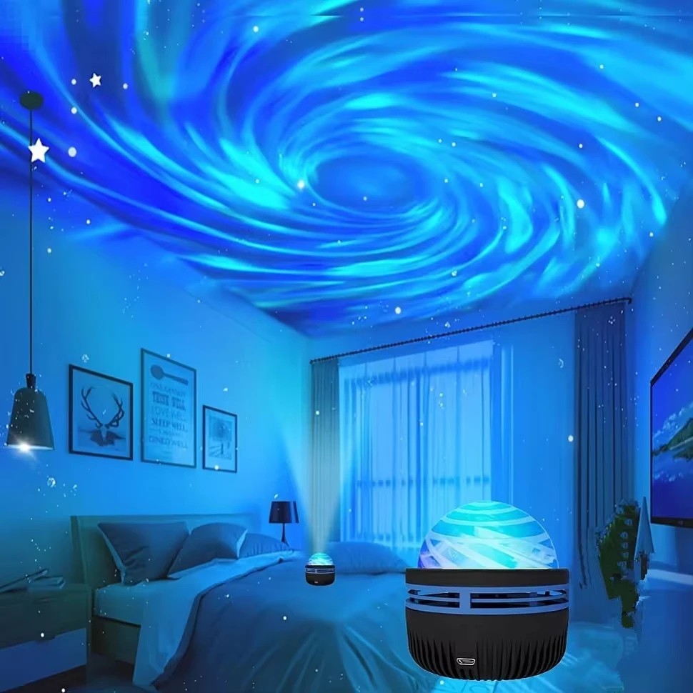 Galaxy Star Projector Night Light Aurora Nebula LED Lamp Bedroom Home Decor_New