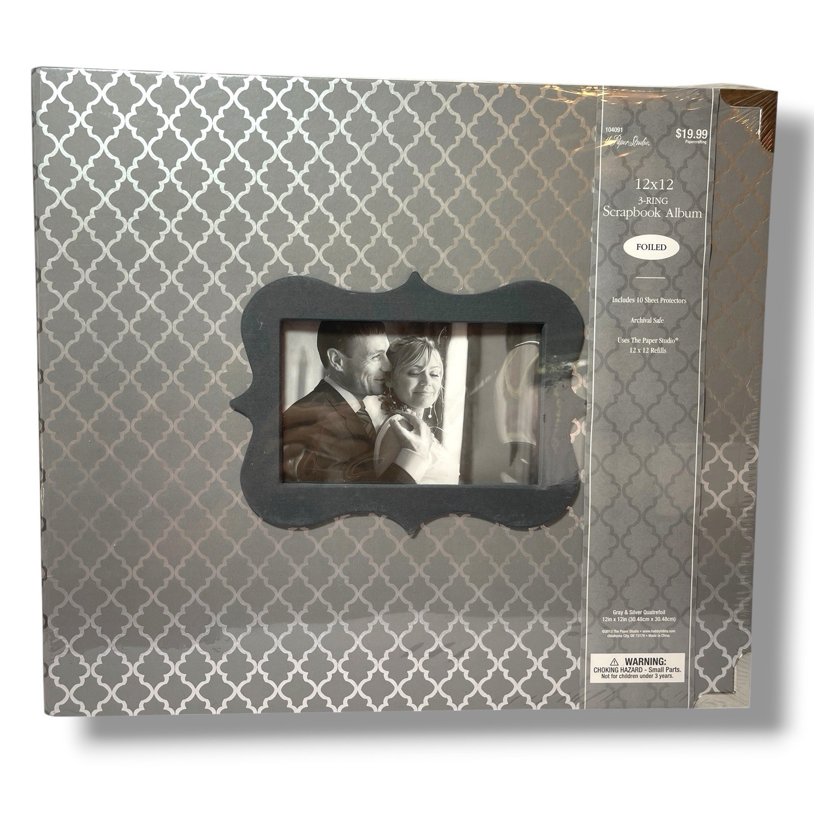 The Paper Studio 12”x12” Silver Wedding 3 Ring Scrapbook Album 10 Sheets Inc NEW