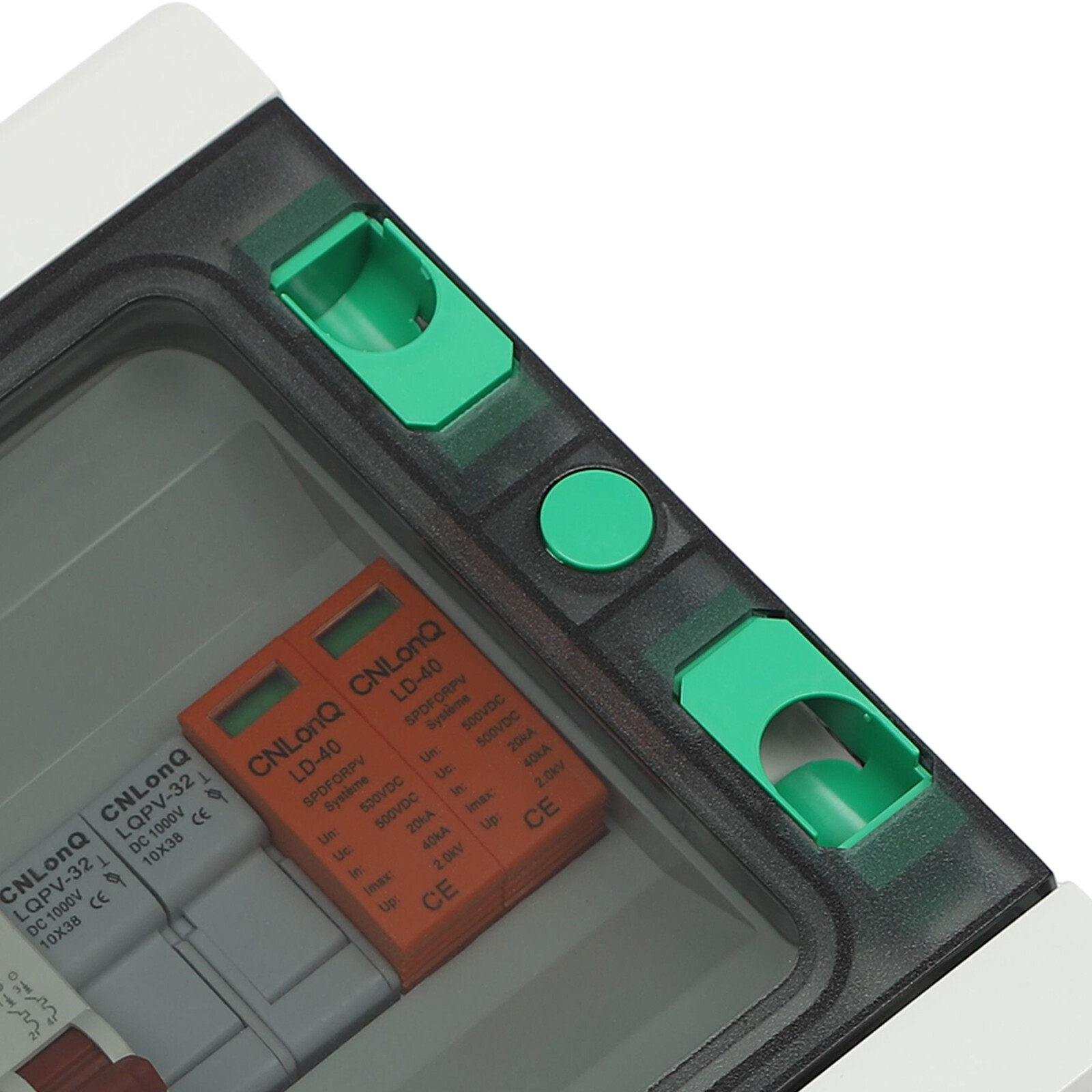 DC 500V / 1000V Solar PV Combiner Box 2 Strings Circuit Breaker For Solar Panel