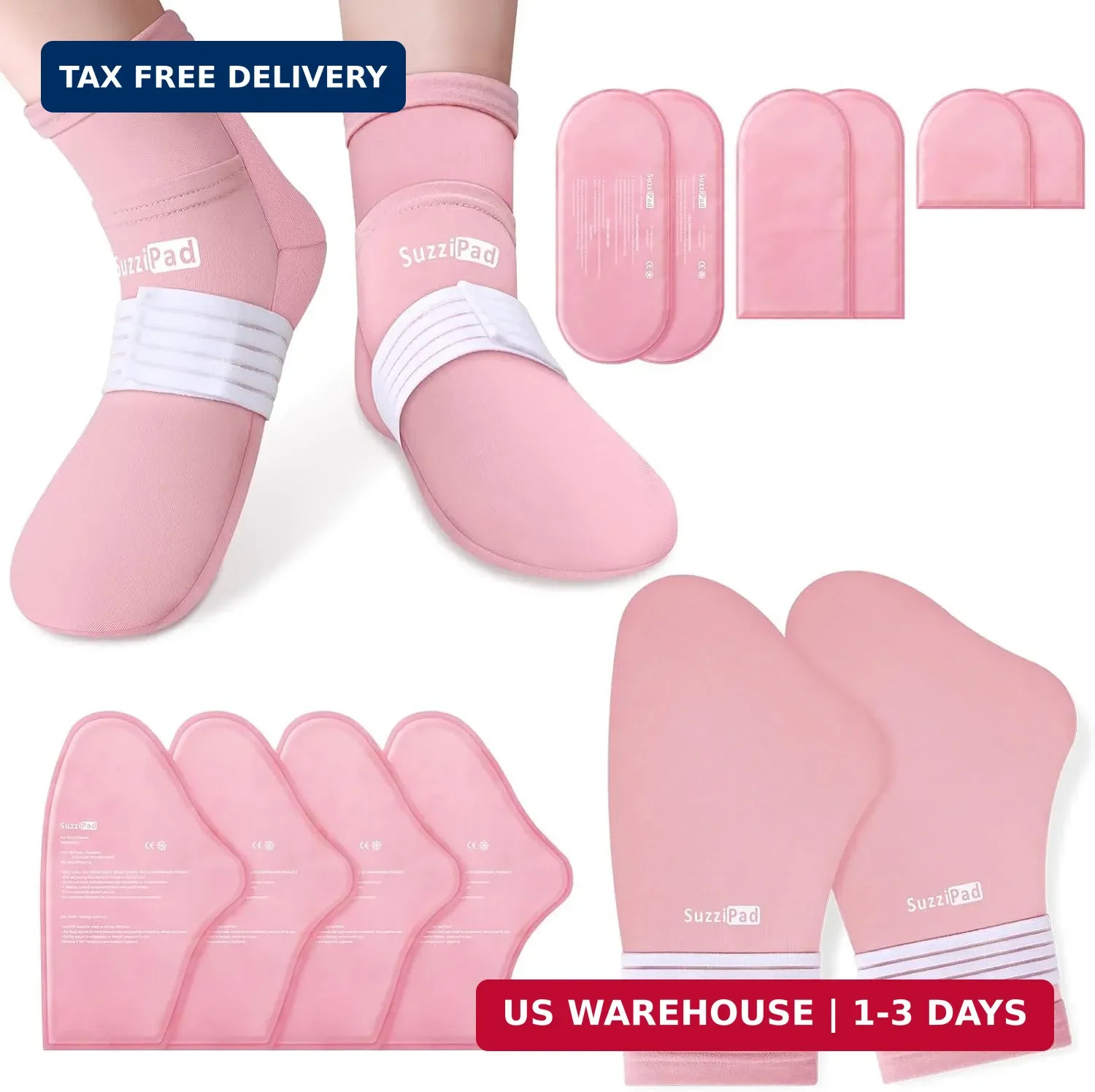 Chemo Gloves and Socks for Chemotherapy, Cancer Comfort Items, Include 10 Ice Pa