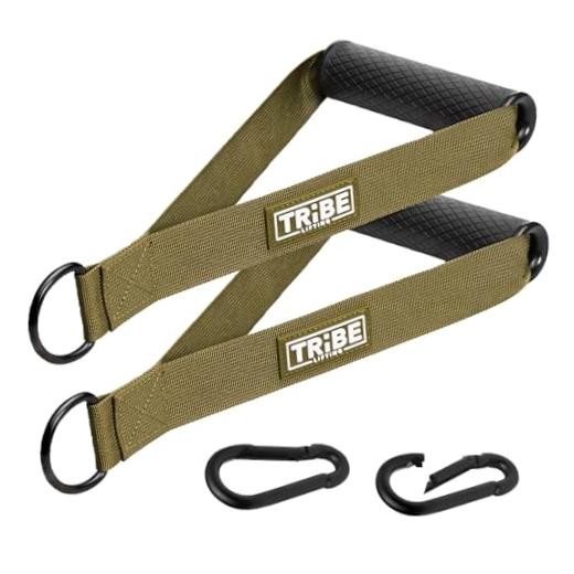 Cable Machine Handles for Gym Equipment, Exercise Grips and Attachments | Green