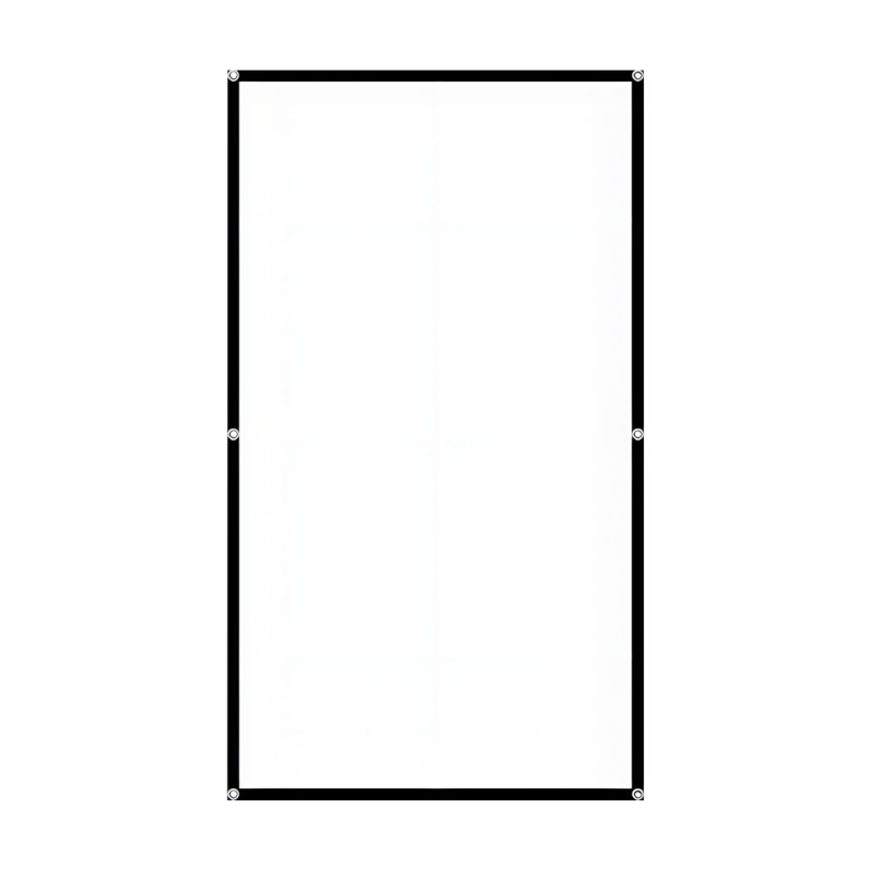 Premium White Black Projector Screen Offering Clear 1080P Resolution Projection