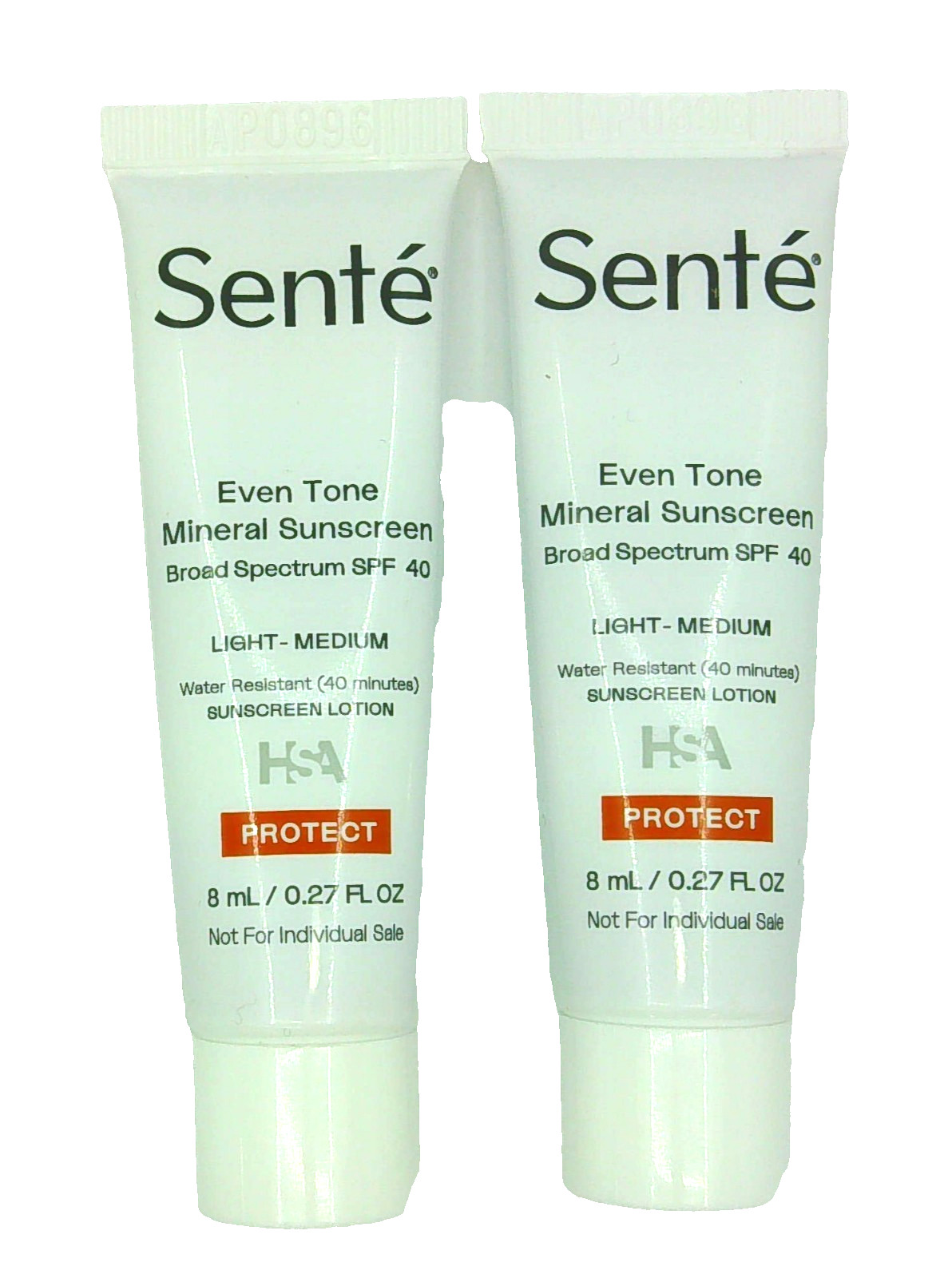 Sente Even Tone Mineral Sunscreen Light-Medium SPF 40 0.27 oz [2 Pack] *New AUTH