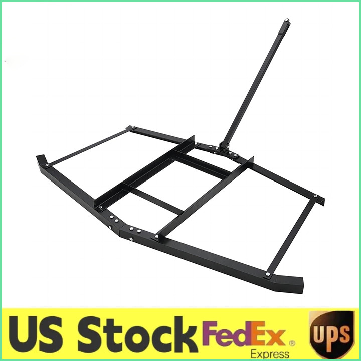 66/74 IN Heavy Duty Lawn Leveling Rake Tow-Behind Grader Fits ATV,UTV,Tractors