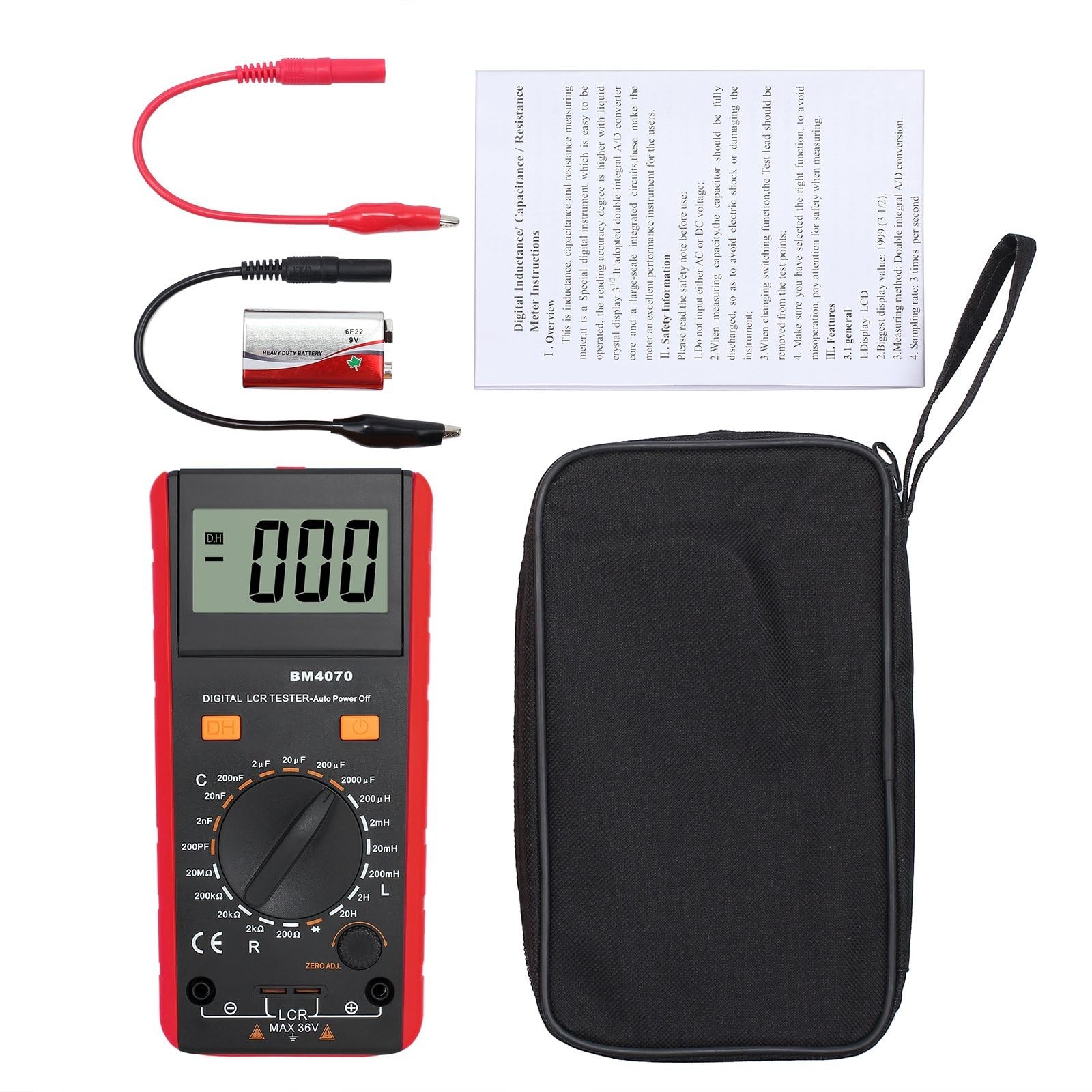 Lcr Meter Lcd Capacitance Inductance Resistance Tester Measuring Meter Selfdisch