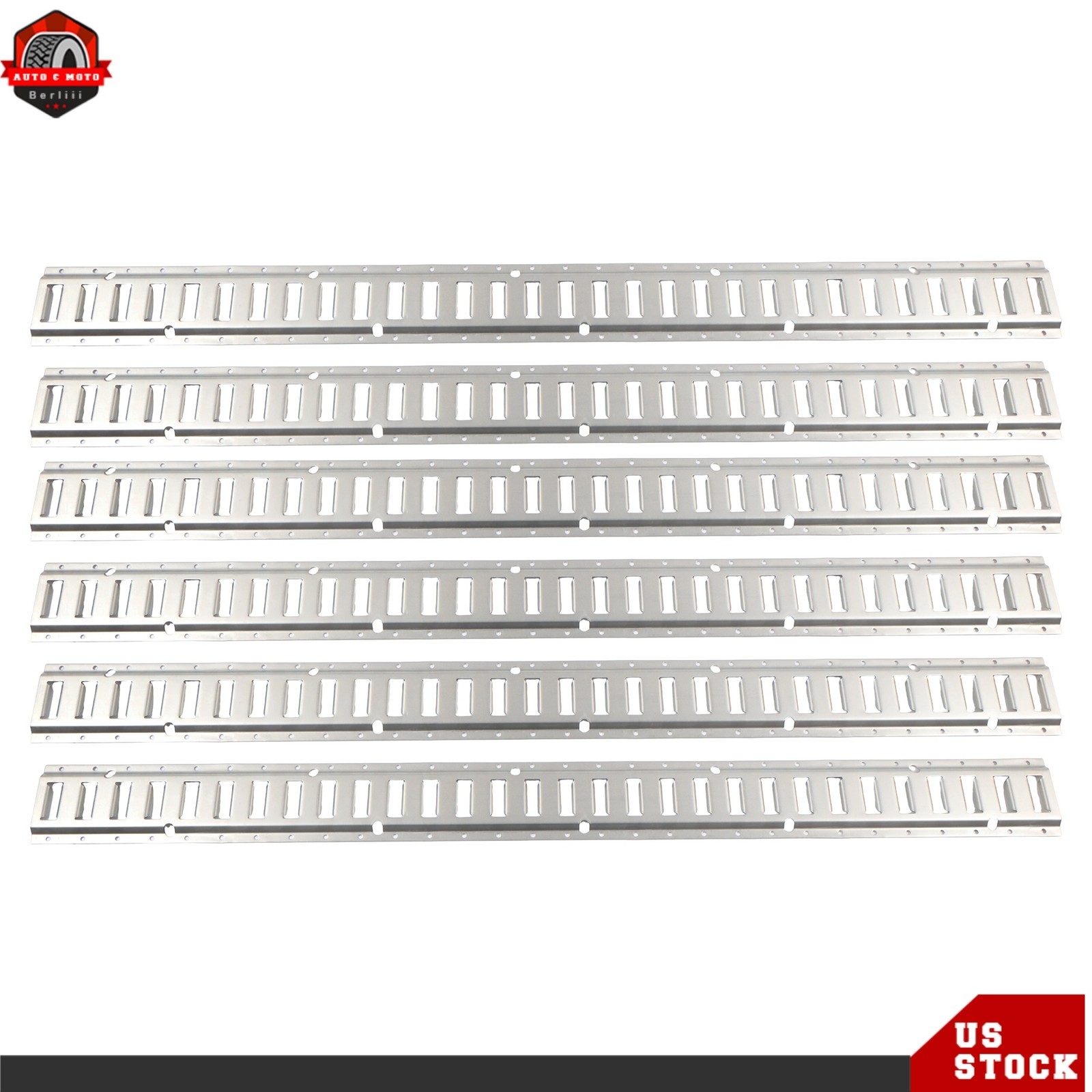 For Trailers Trucks Van Galvanized Steel 6 Pack 5' E Track Tie Down Rail System