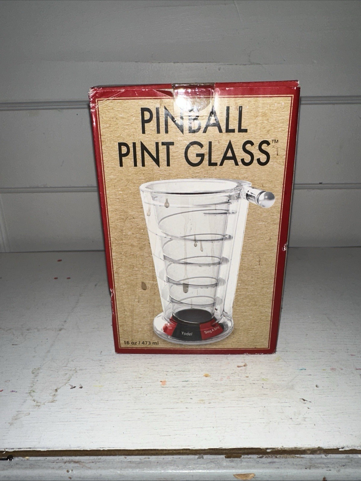 Pinball Pint Glass – Fun Drinking Game, NEW!