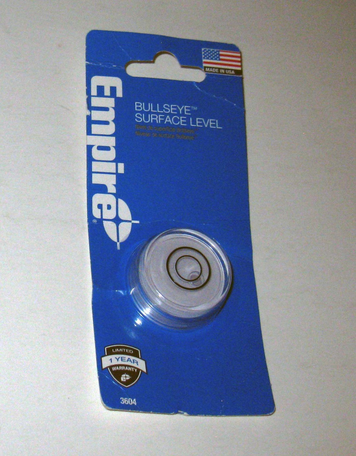 NEW NOS Empire 3604 Bullseye Surface Level Circular Bubble Level Tool USA Made