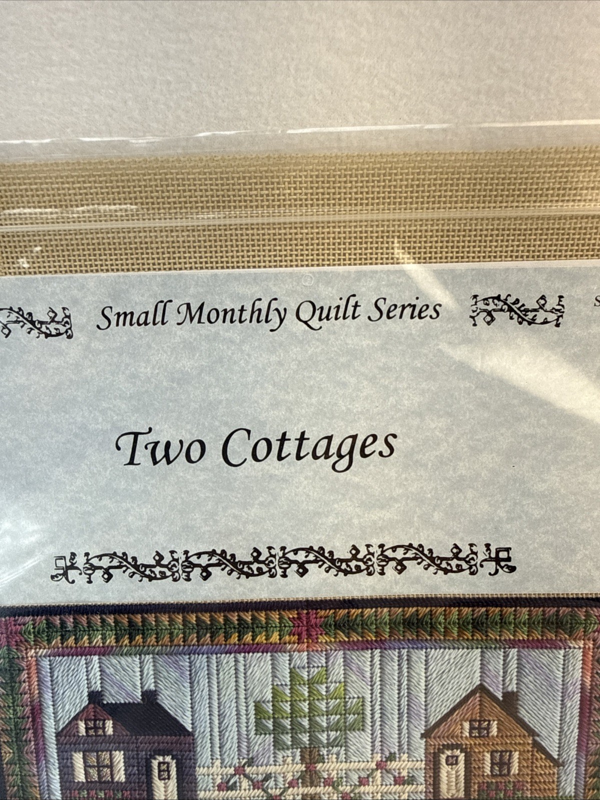 Nancy’s Needle Small Monthly Quilt Series Needlepoint Pattern Two Cottages kit