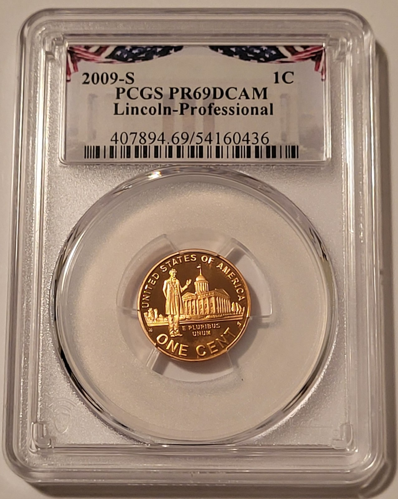 2009 S Lincoln Bicentennial Cent Professional Proof PR69 DCAM Bunting Label