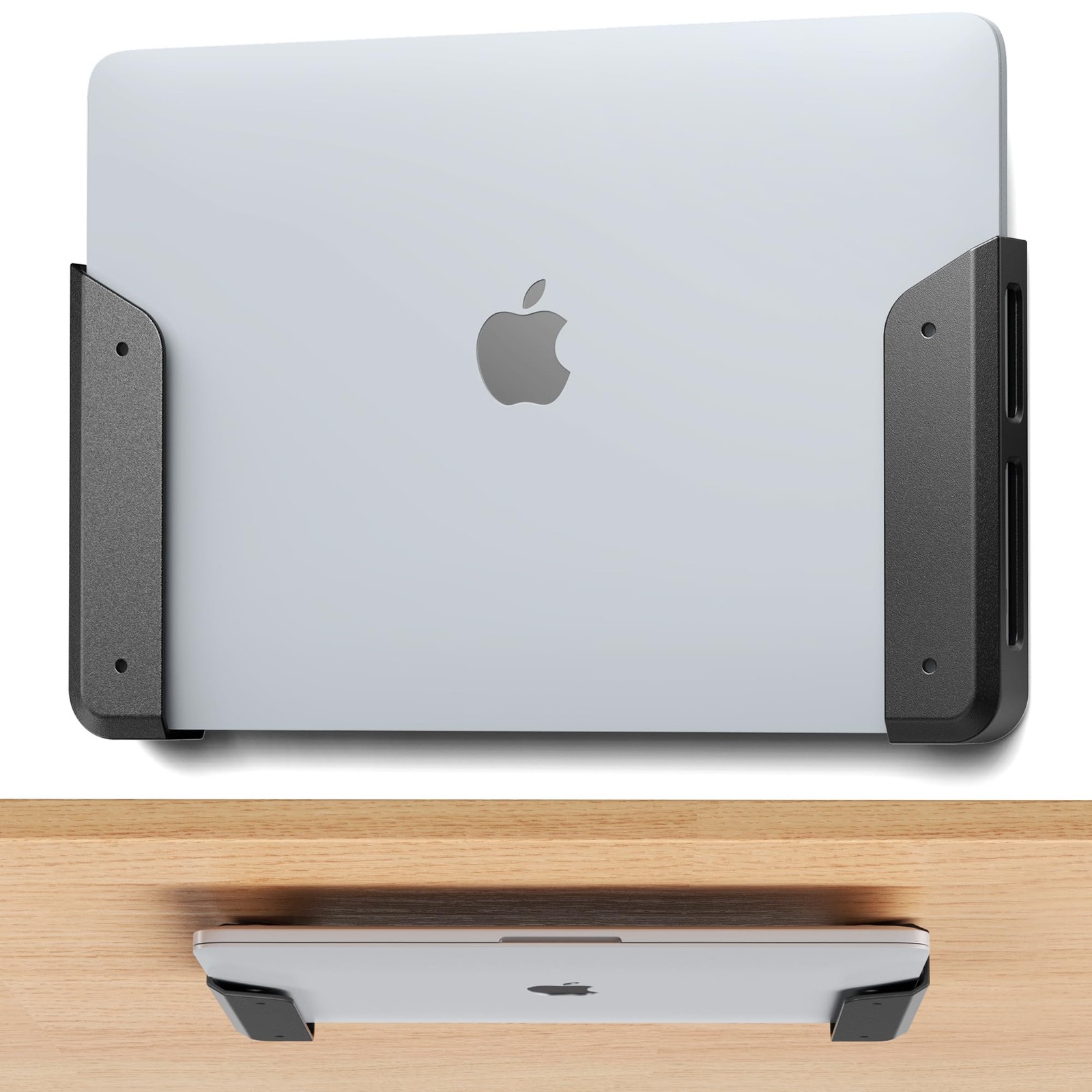 Wall & Under Desk Laptop Mount Holder with Adhesive & Screws in,1.02"/ 26 mm ...
