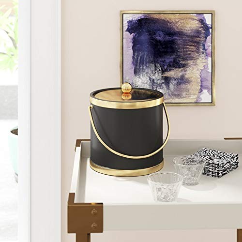Black With Polished Brass 3 Qt