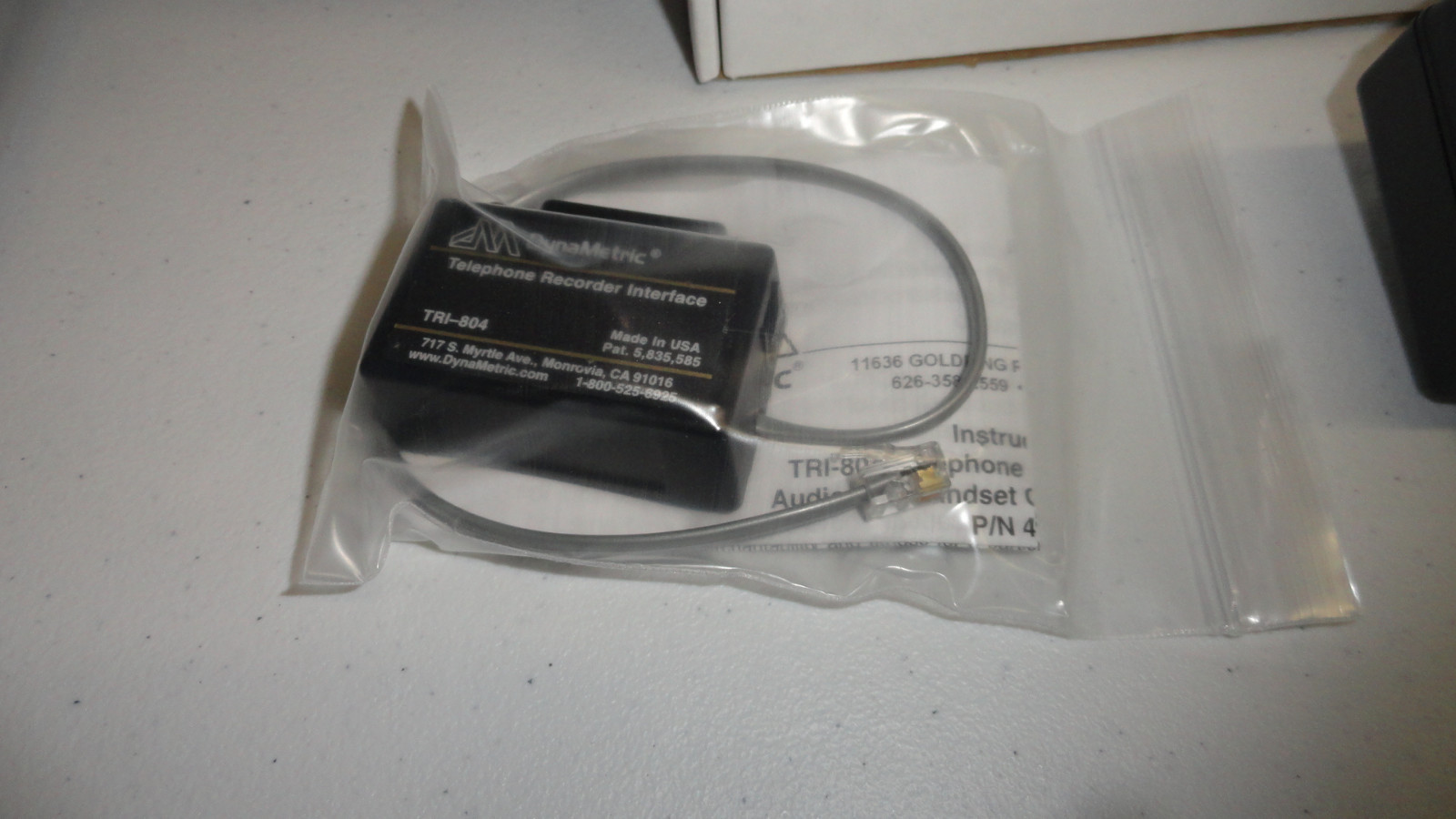QQ1: New DynaMetric Model #TRI-804 Telephone Recorder Interface