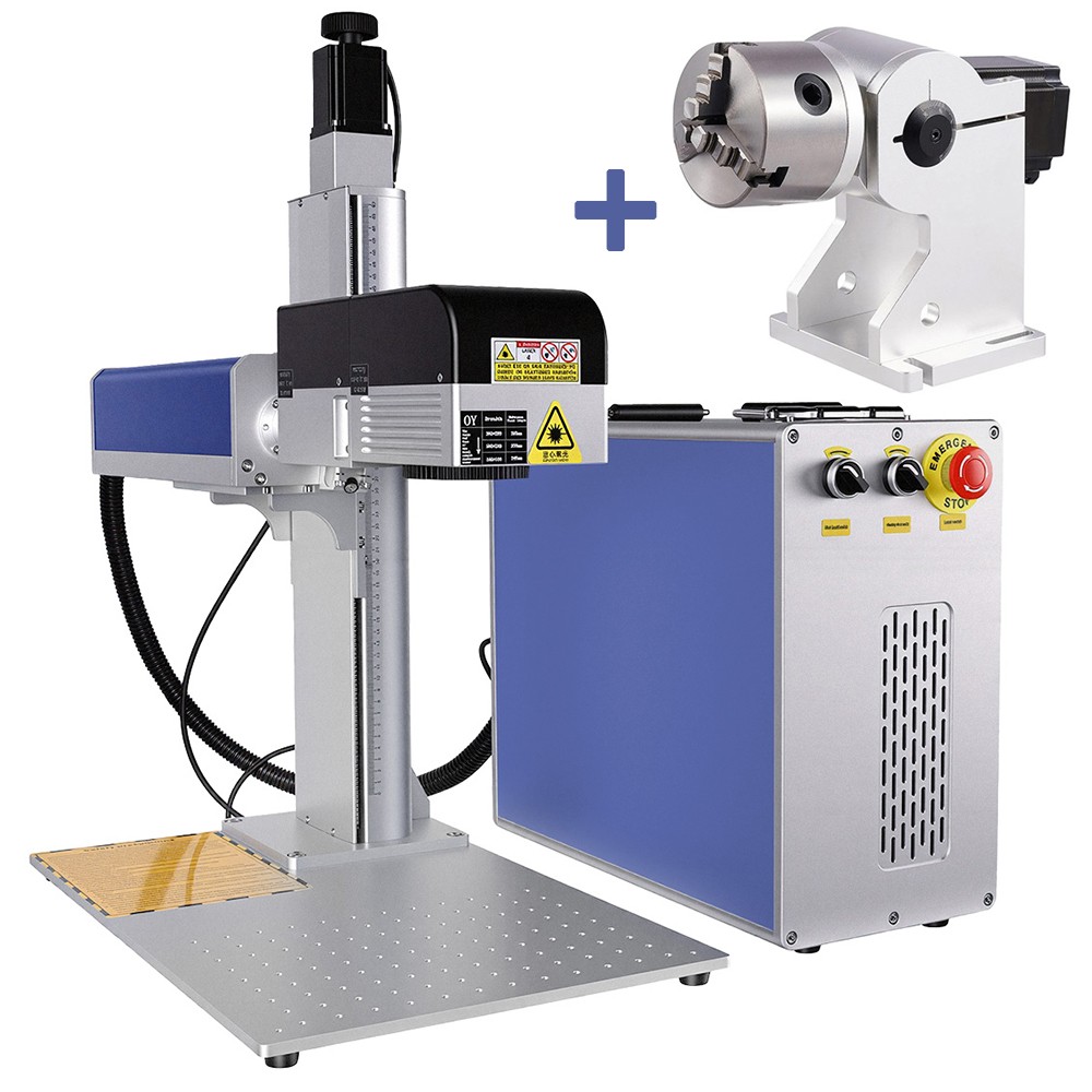 JPT MOPA 3D Fiber Laser Marking Machine 3D Curved Relief Deep Engraving & Rotary