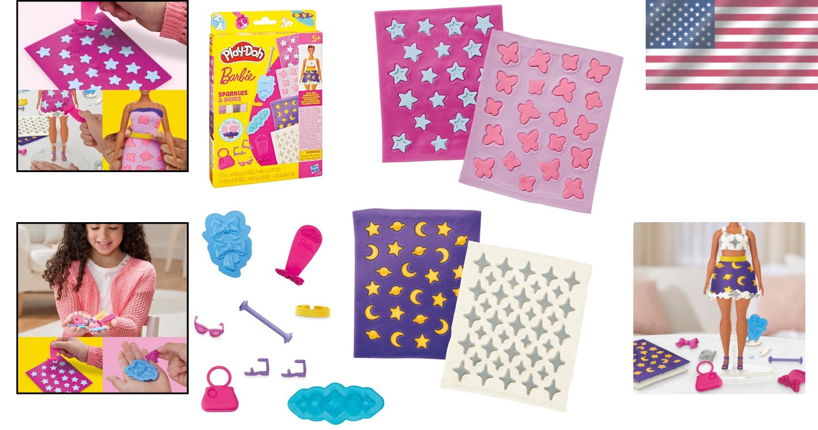 Inspire Creativity with Barbie Sparkles & Gems: 4 Modeling Sheets & Accessories