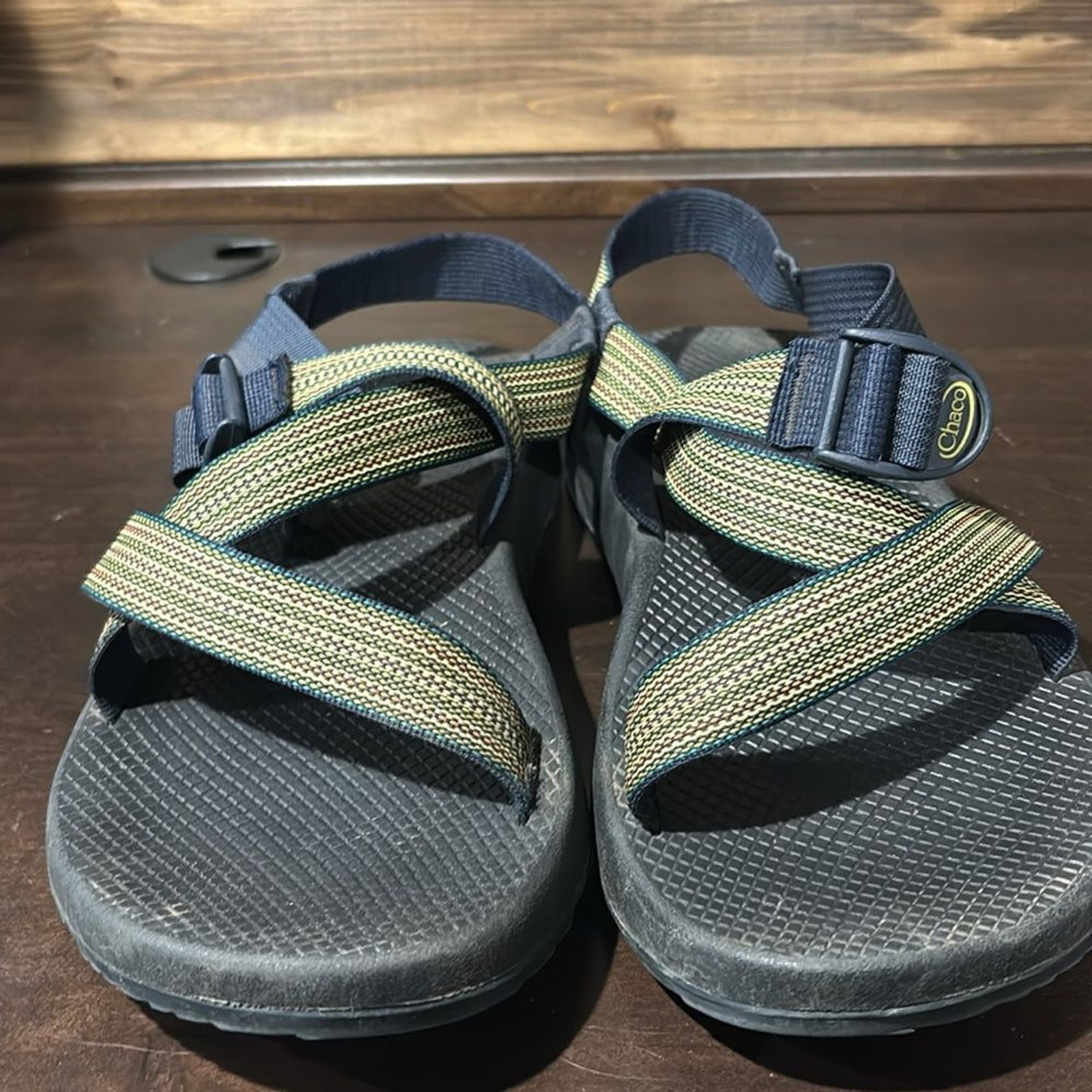 Chaco Yellow Green Adjustable Strap Z Classic Sandals Size 13
